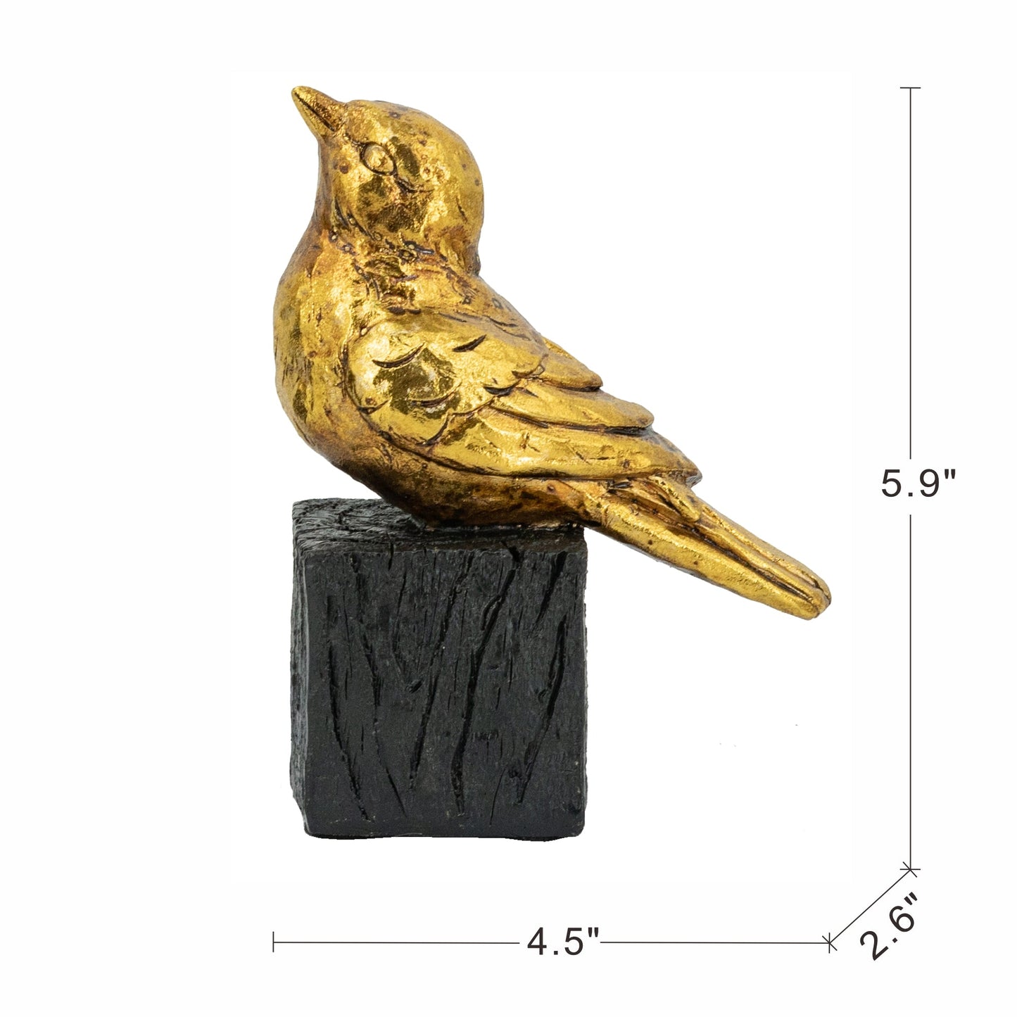 Metallic Sparrow Sculpture