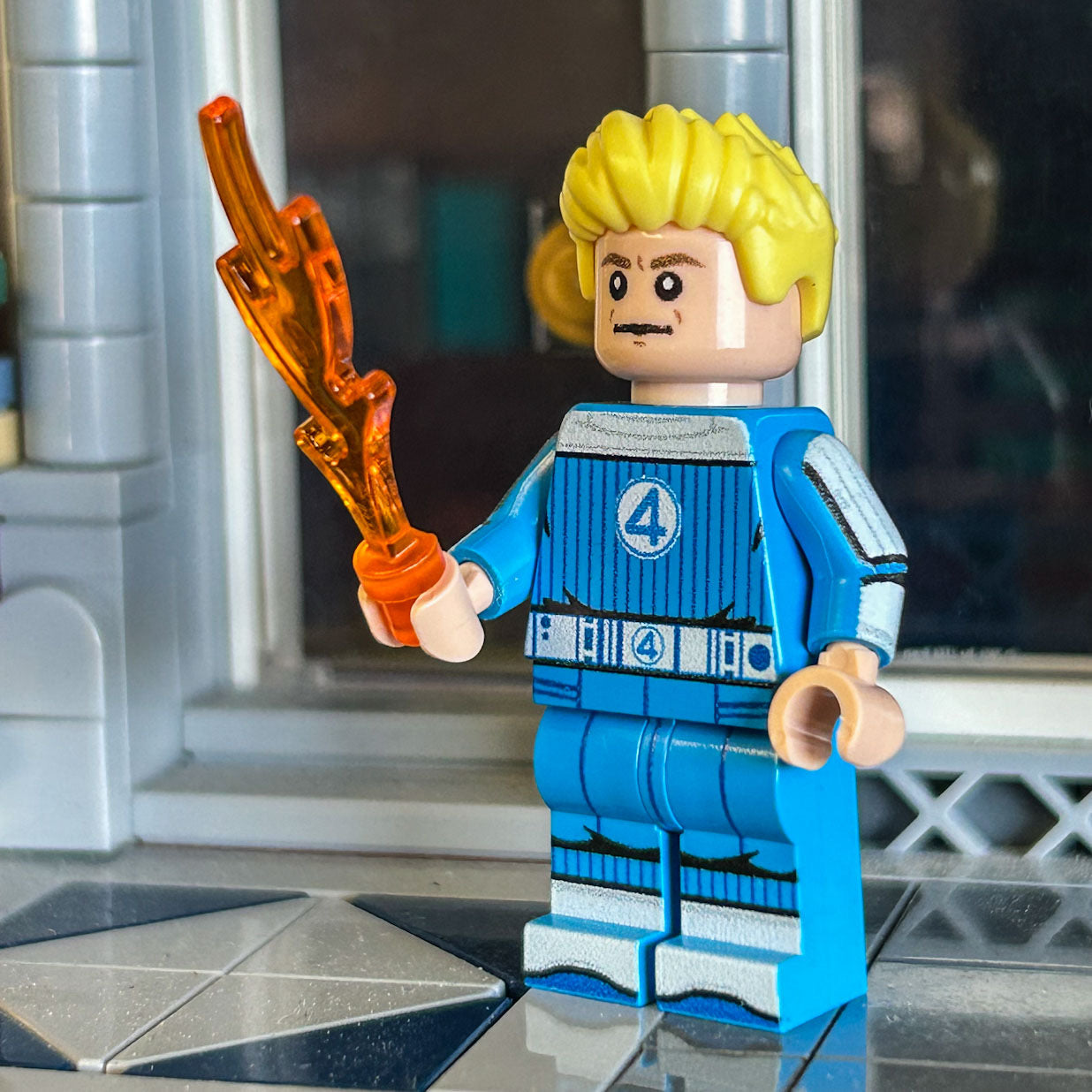 JOHNNY FIRE (FanPlastic 4) fabriqué avec des pièces LEGO - B3 Customs