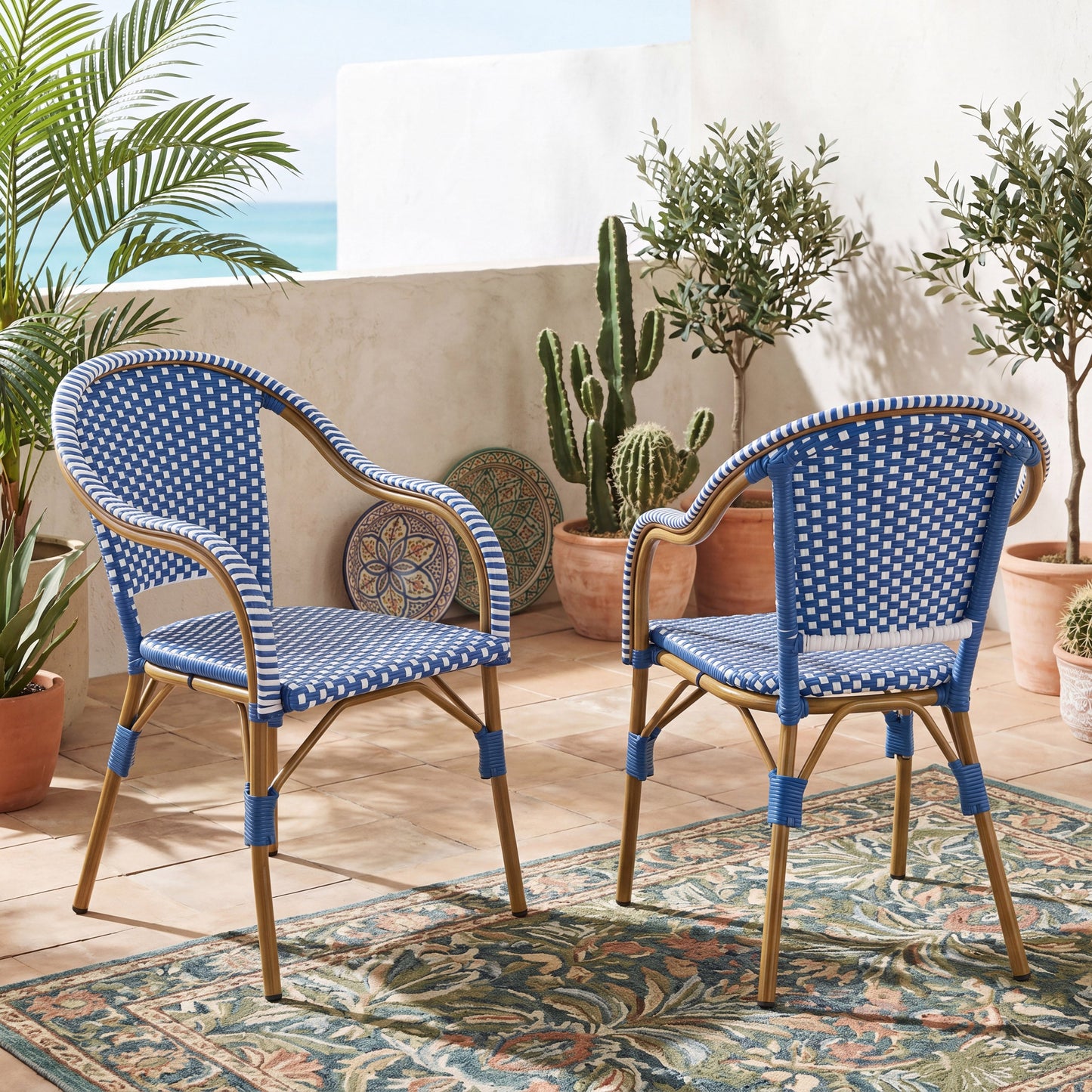 Outdoor Bistro Chairs Set of 2