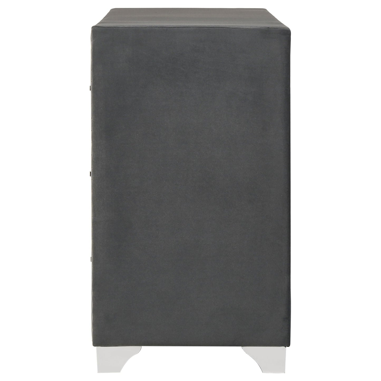 Melody 6-drawer Upholstered Dresser Grey