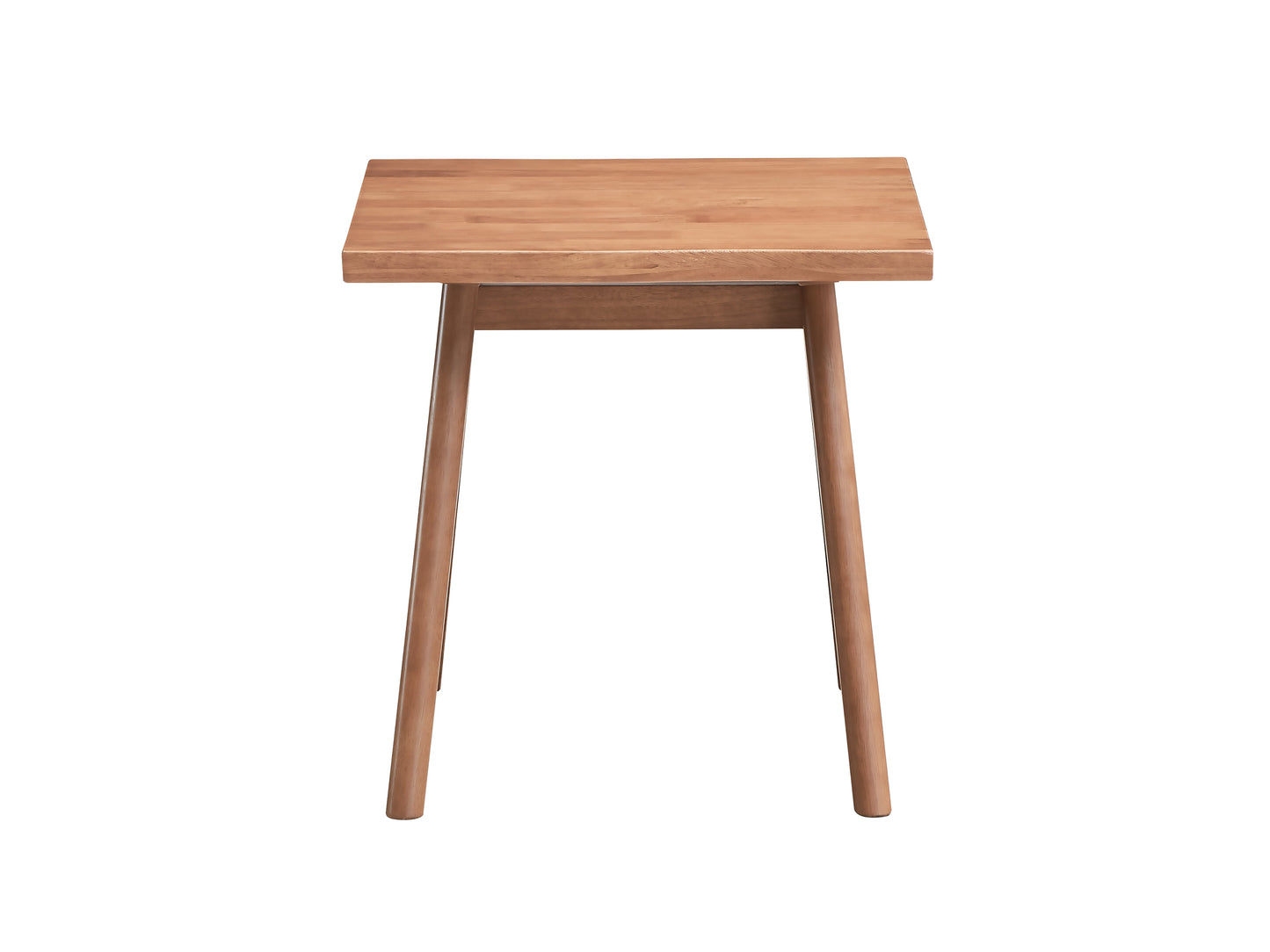 Natural Wood Armchair and Matching Square End Table, 2-Piece Living Room Set