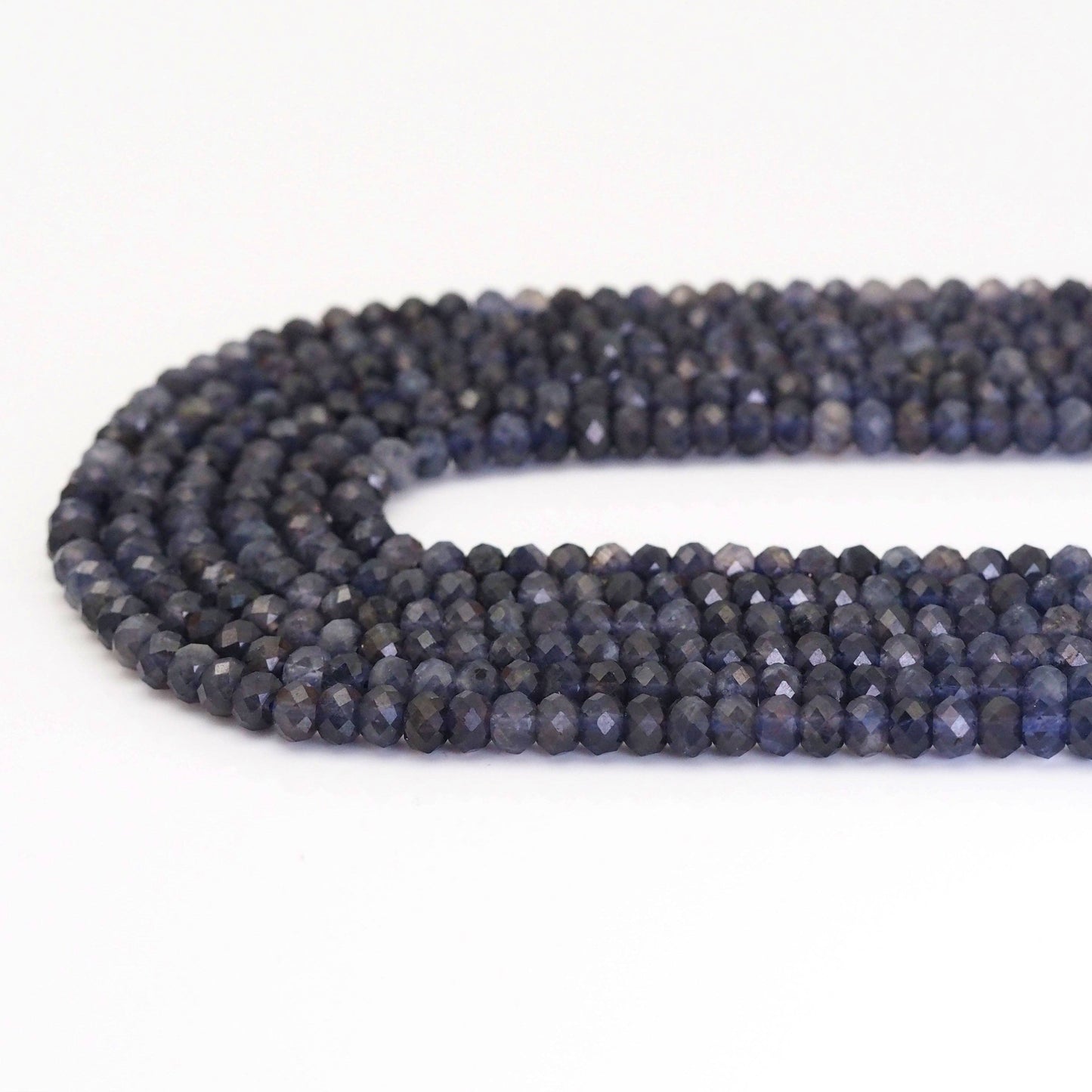Genuine Iolite Faceted Rondelle Beads, Sku#U1668