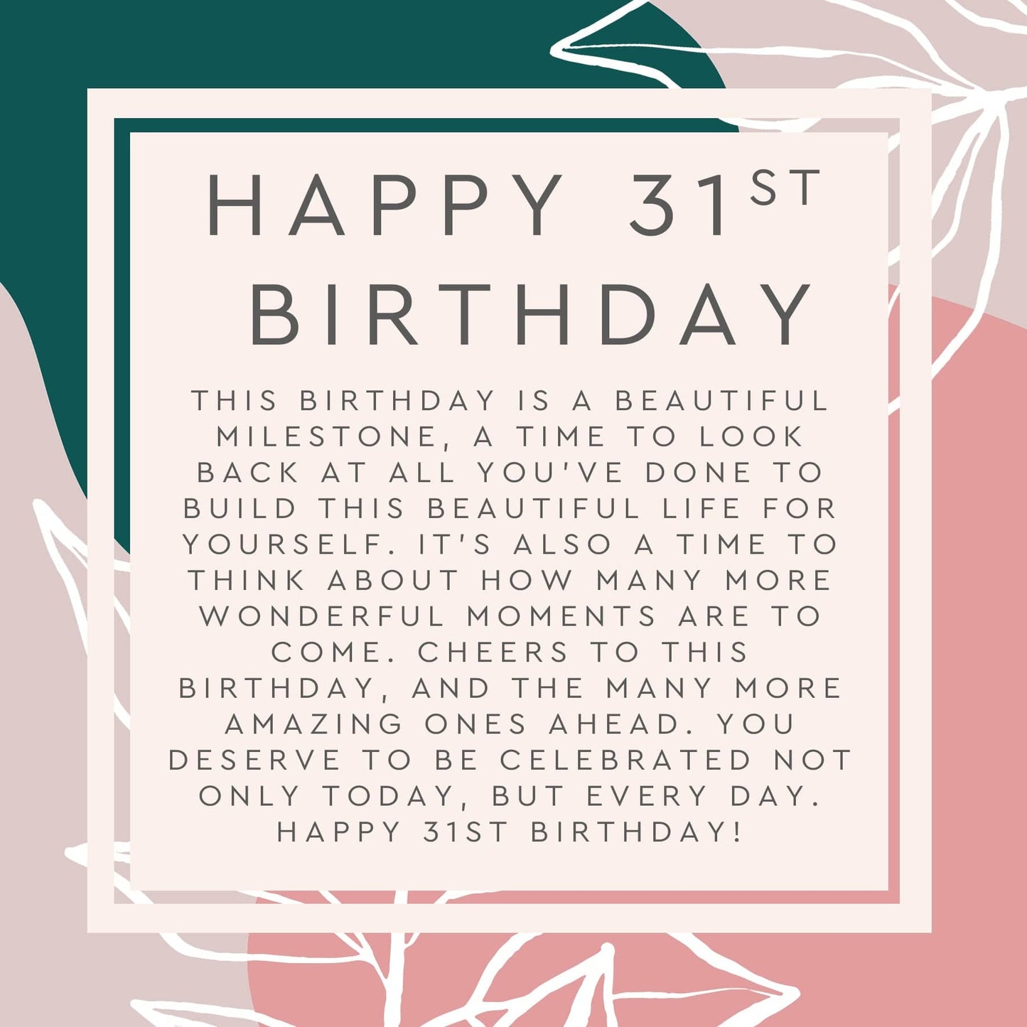 31st Birthday Compass Necklace Spa Gift Box Set