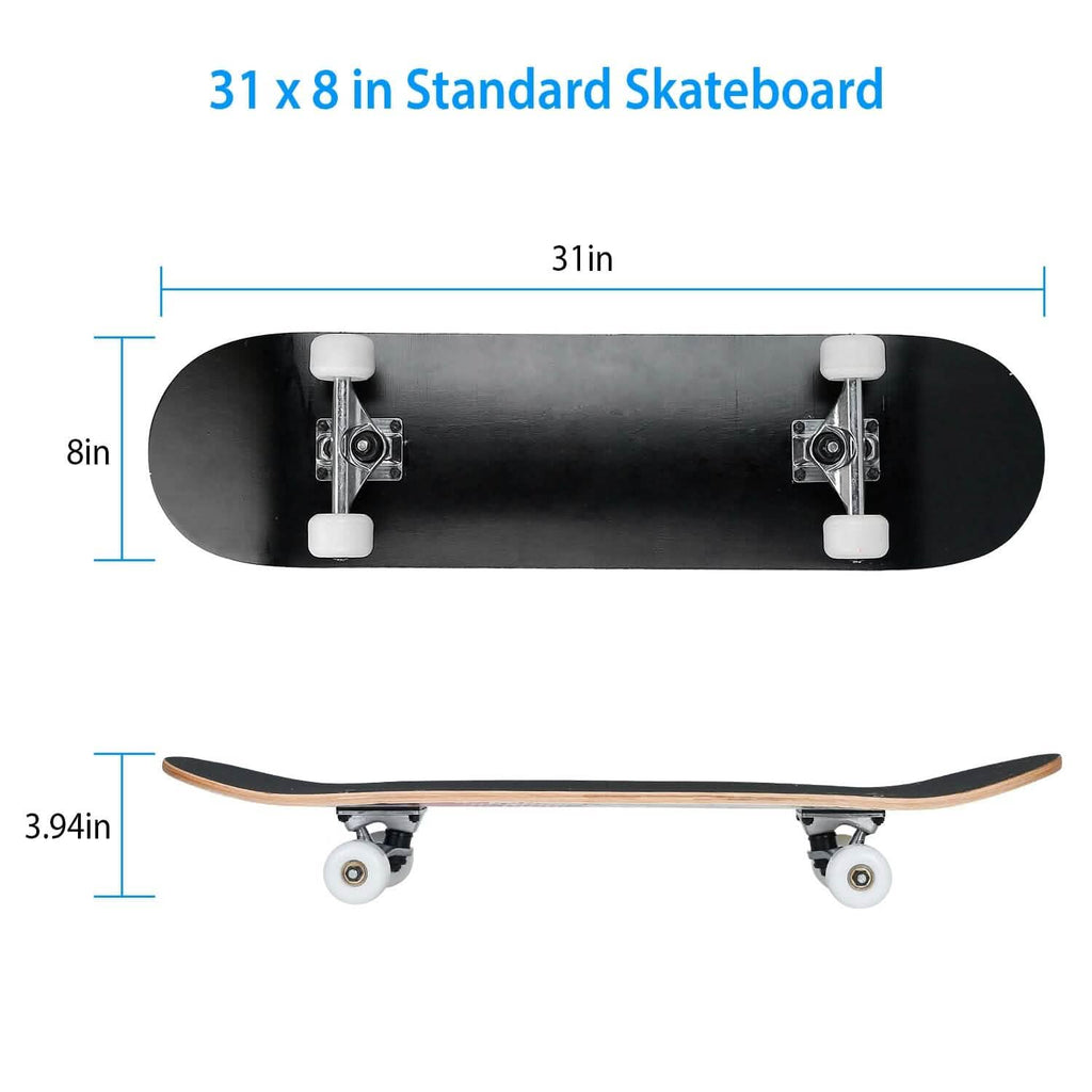 31x8in 9 Layers Maple Concave Skateboard