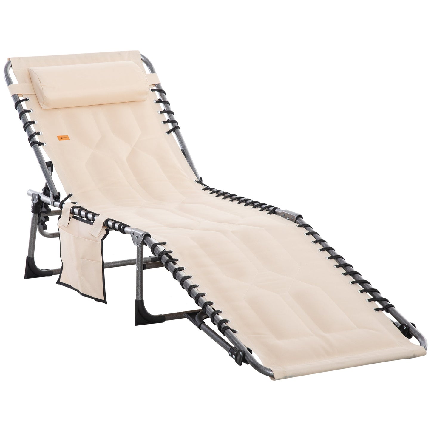 Outsunny Padded Folding Chaise Lounge Chair