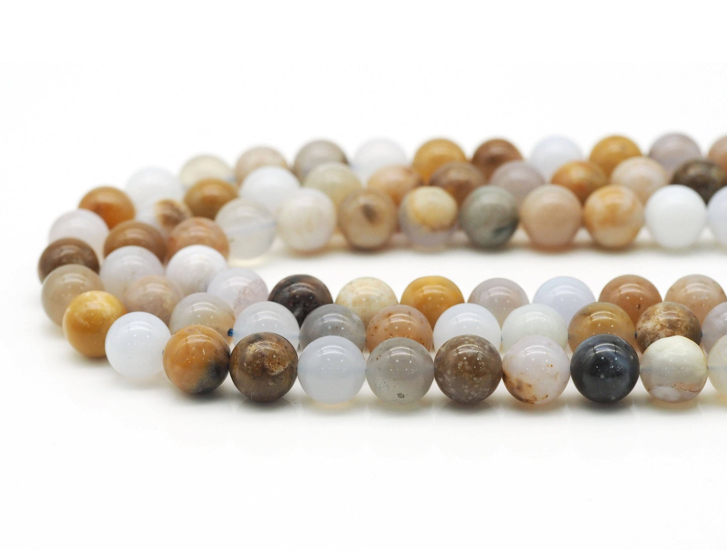 Genuine Blue Lace Agate Round Smooth Beads, Sku#U1344