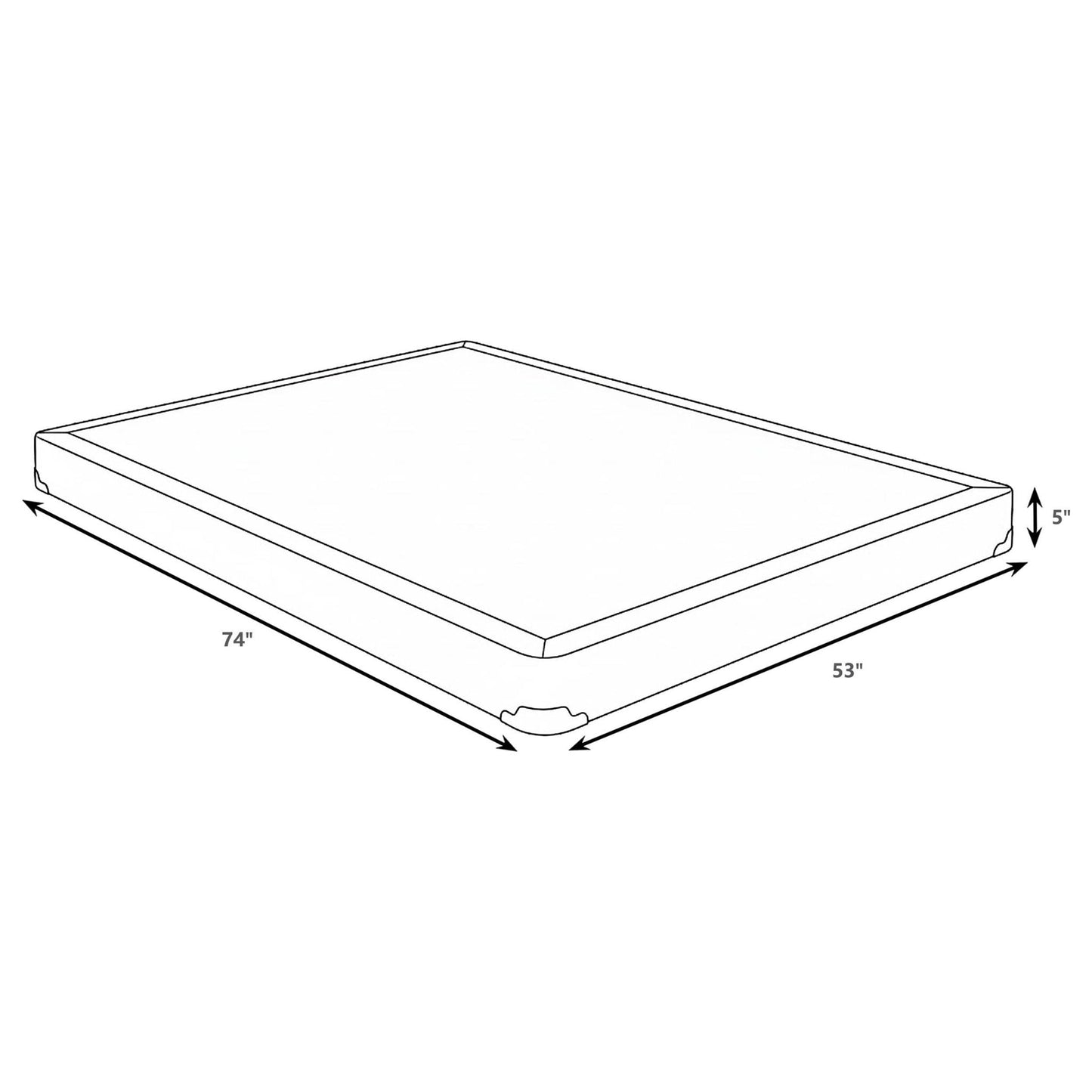 Mercer 5-inch Full Low Profile Box Spring Foundation