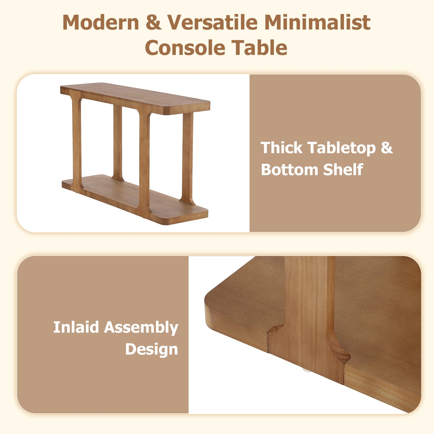 50" Minimalist Modern Console Table