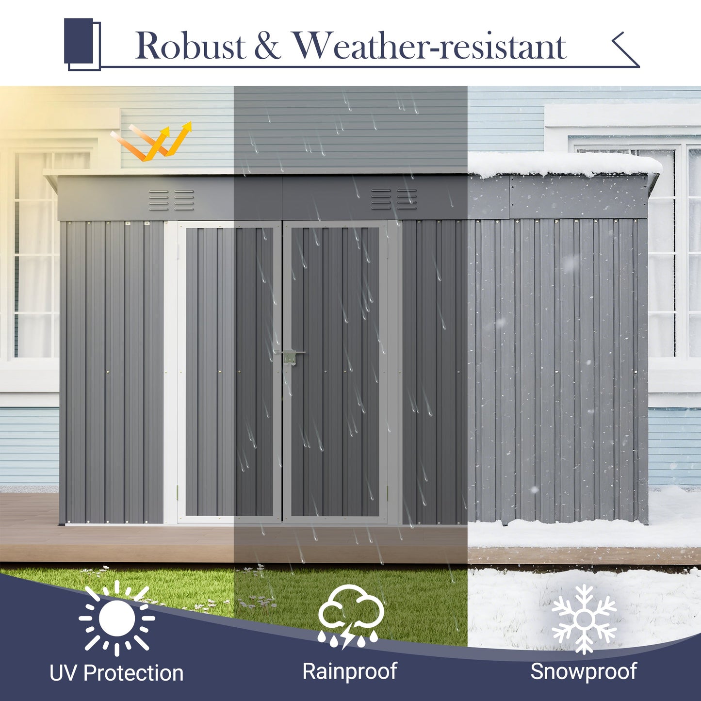 10'x4' Outdoor Metal Storage Shed