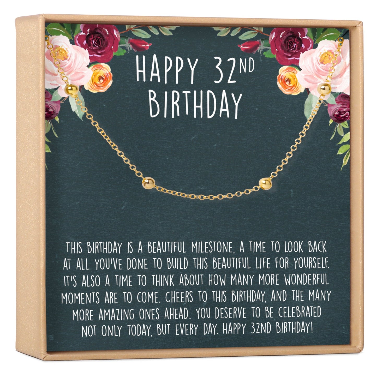 32nd Birthday Dot Bracelet
