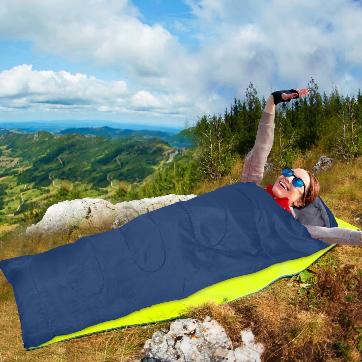 Camping Sleeping Bag for 3-Season Outdoor Use