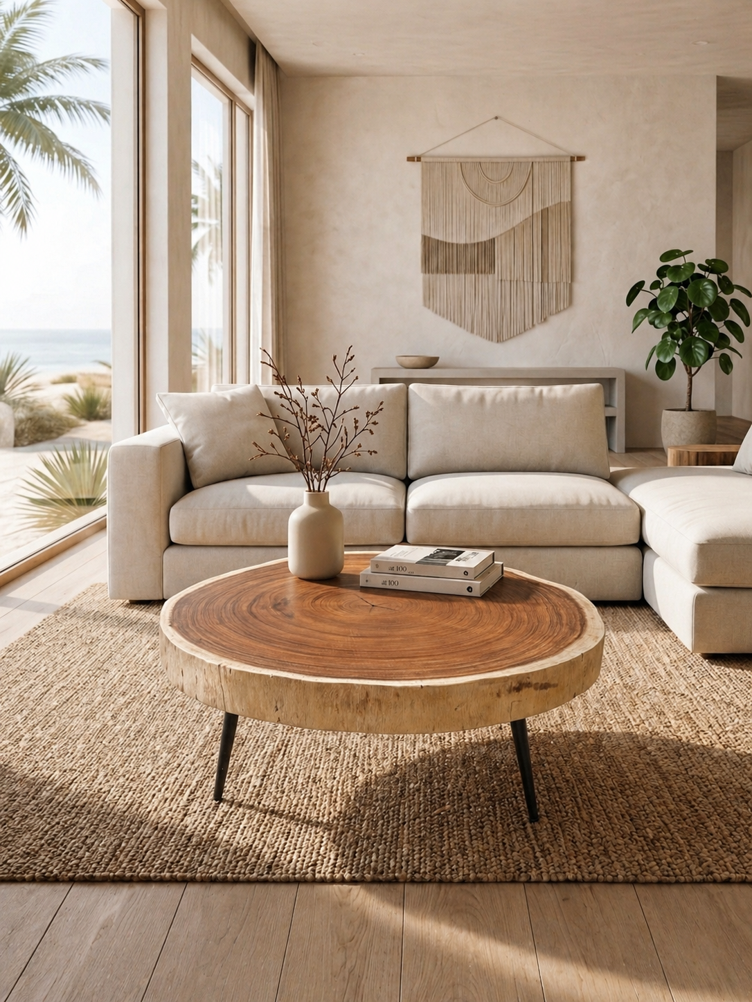Bumi Round Suar Coffee Table