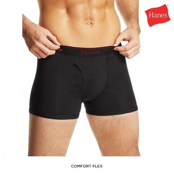 4-Pack: Hanes 100% Cotton Boxer Briefs - Size: Small
