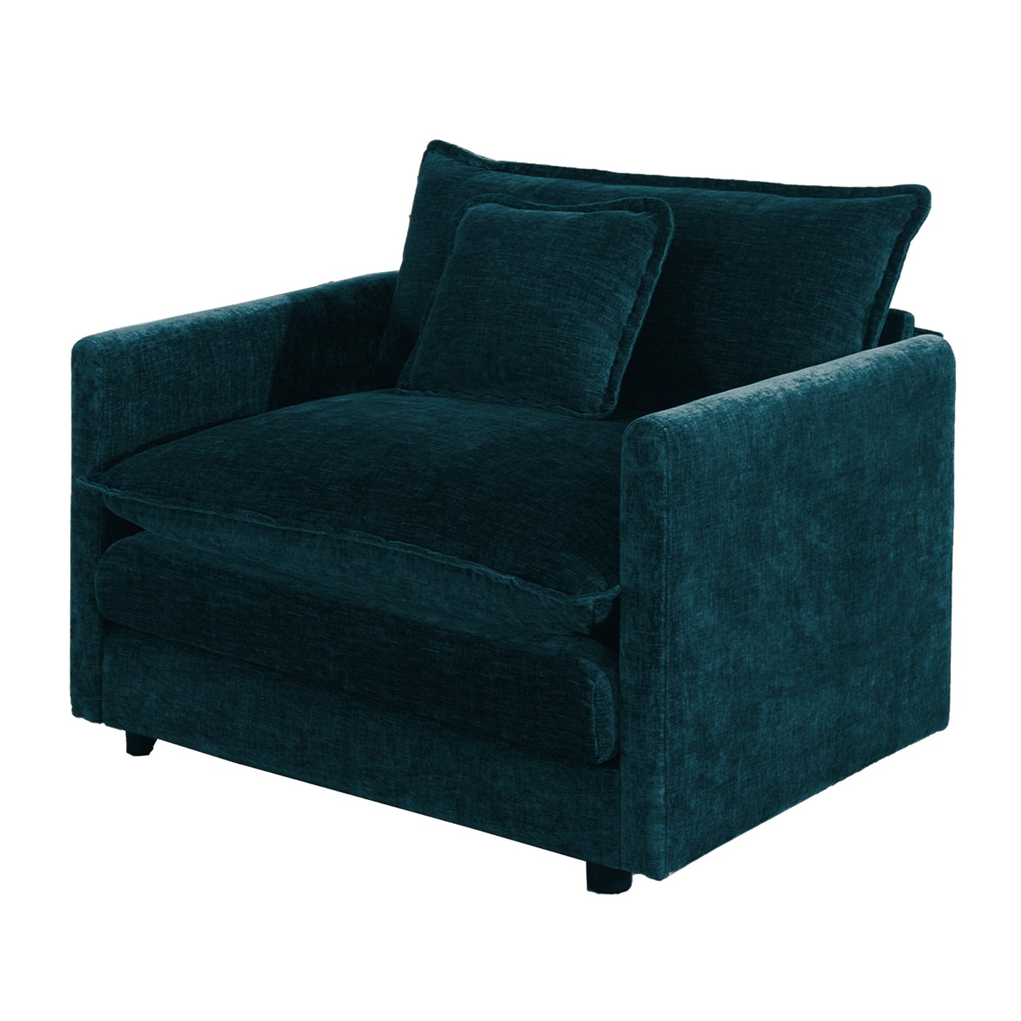 Comfy Deep Single Seat Sofa Upholstered Reading Armchair Chair
