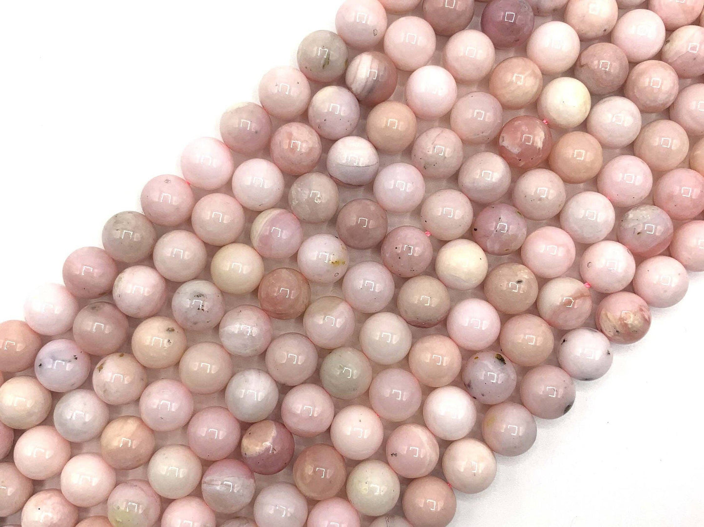 High Quality Genuine Pink Opal Round Smooth Beads, 8mm/10mm Natural Opal Beads, 15.5'' Full Strand, SKU#U1212