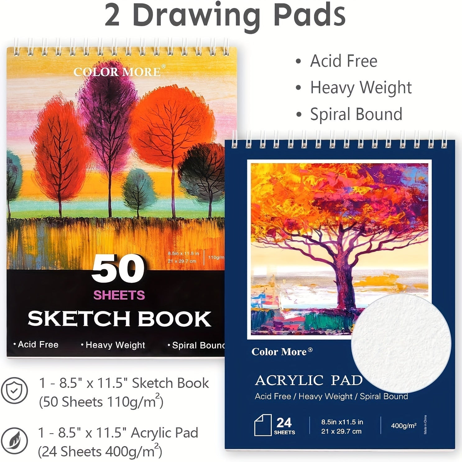 Coffret de luxe 175 pièces – Crayons, crayons de couleur et peintures acryliques dans une mallette en bois