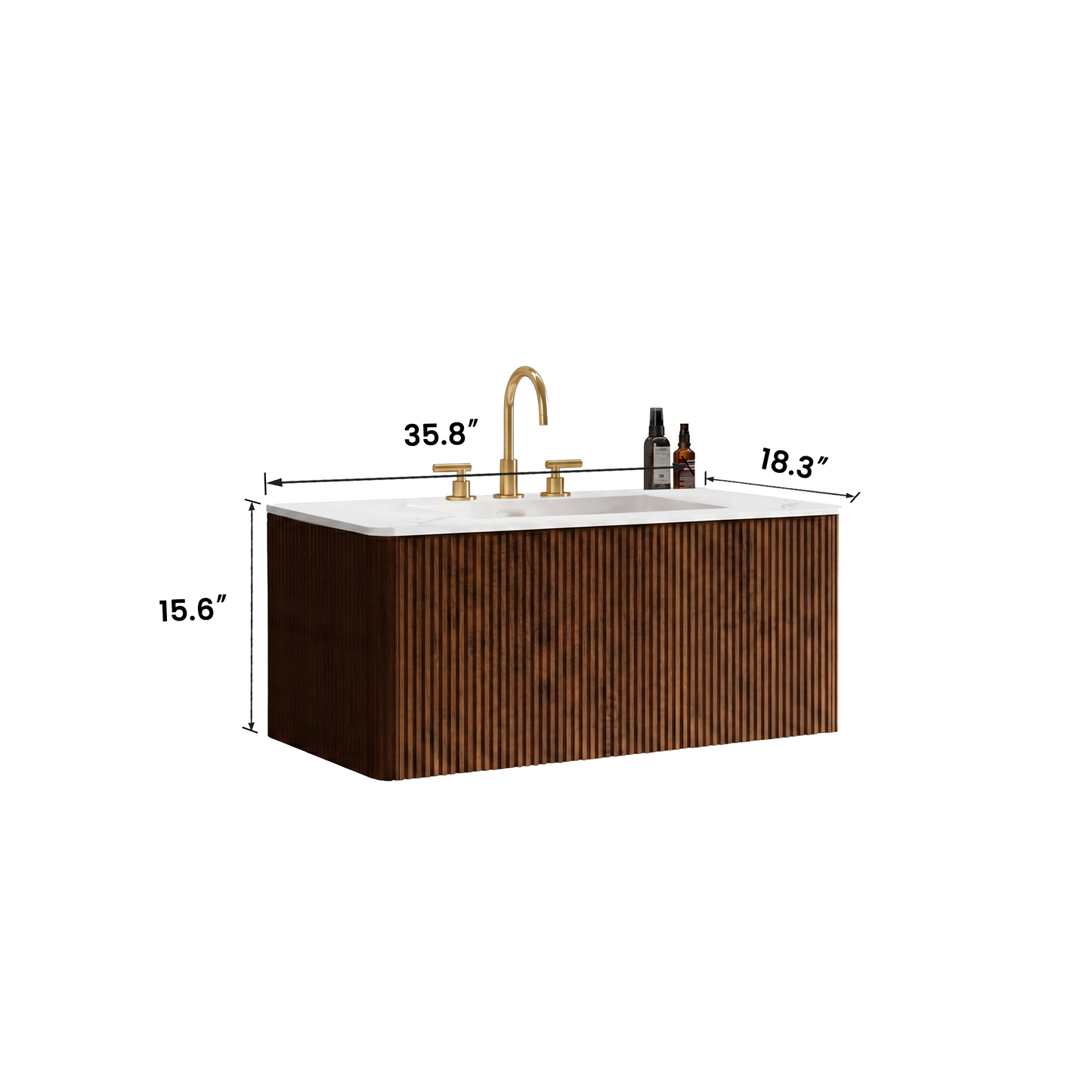 Etna 36" Striped Bathroom Vanity