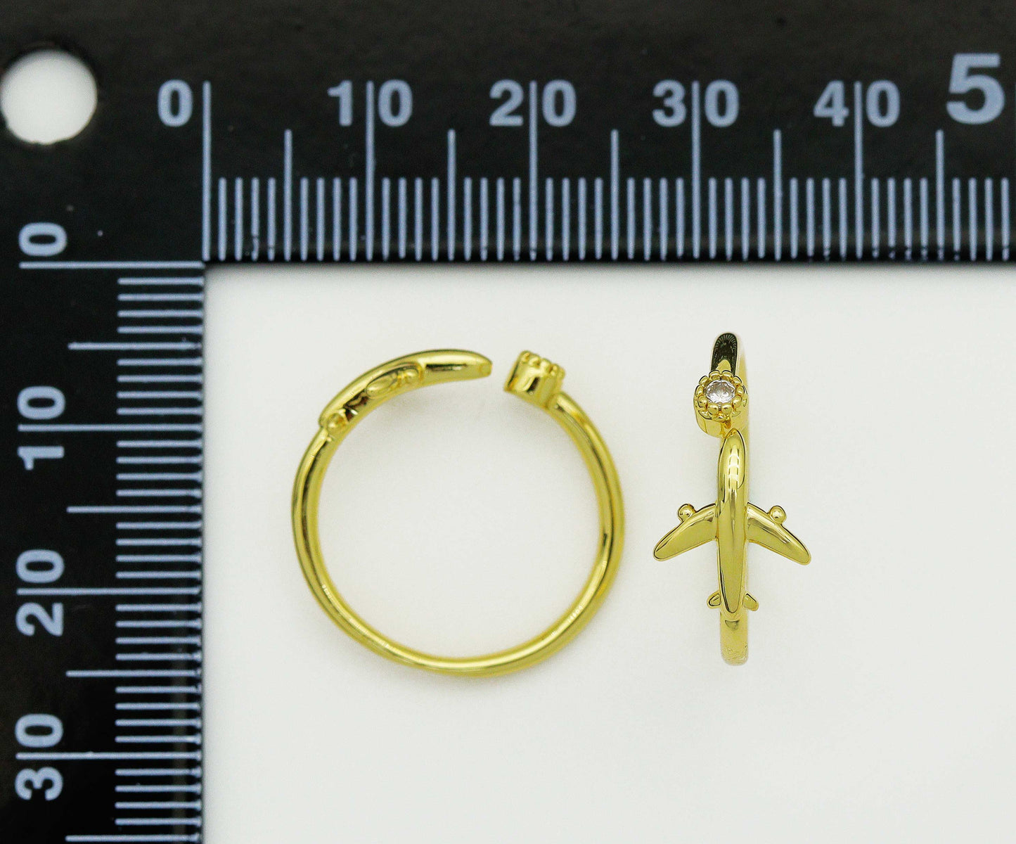 CZ Airplane Travel Ring, Sku#LD291