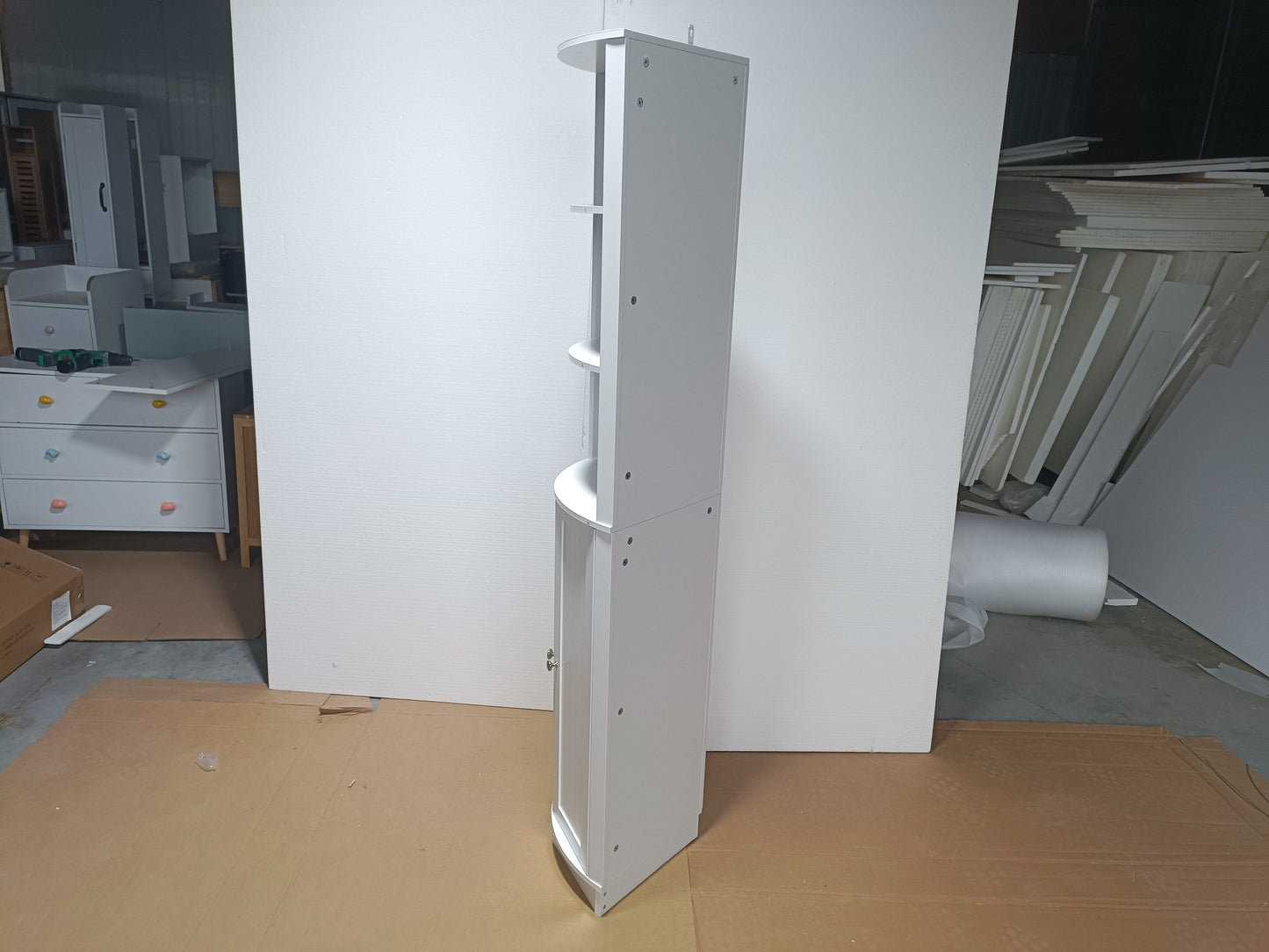 67" Tall Corner Cabinet with Adjustable Shelves