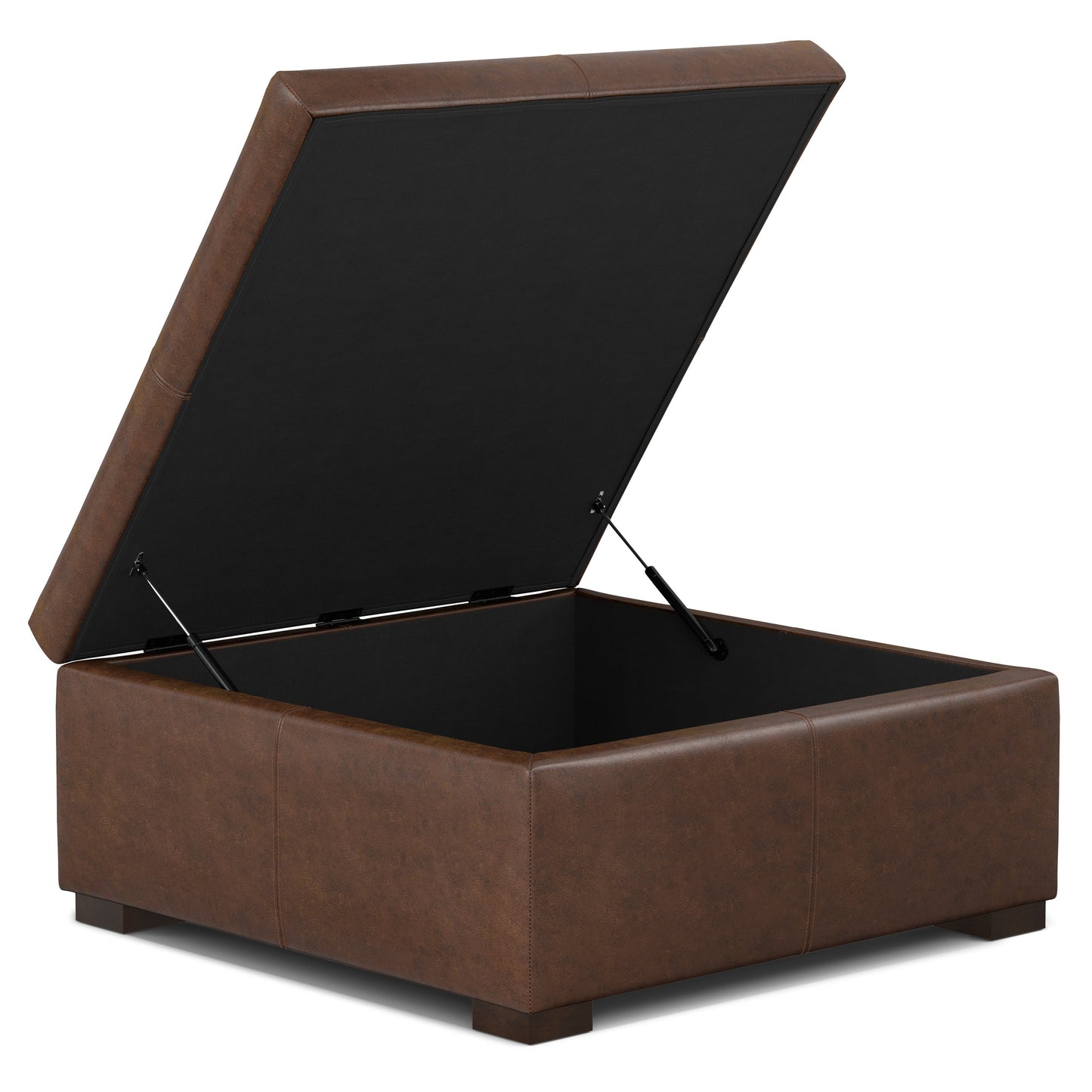 Gabbie 36 Inch Wide Square Coffee Table Storage Ottoman