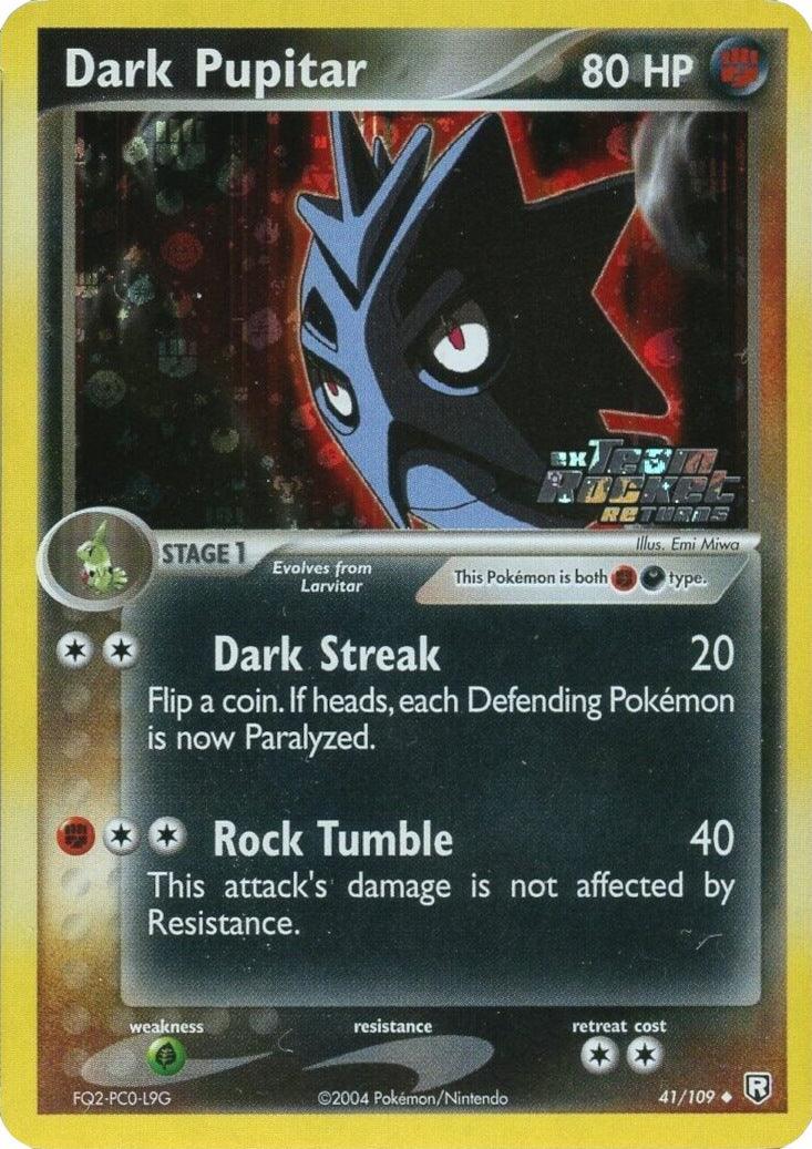 Pupitar Obscur (41/109) (Estampillée) [EX: Retour de l'équipe Rocket]