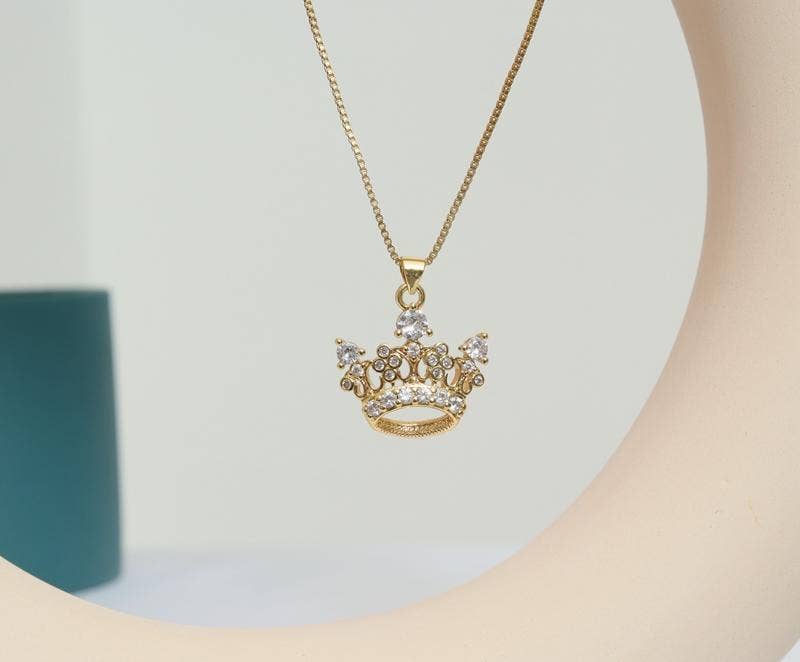 CZ Crown Charm, Sku#JL104