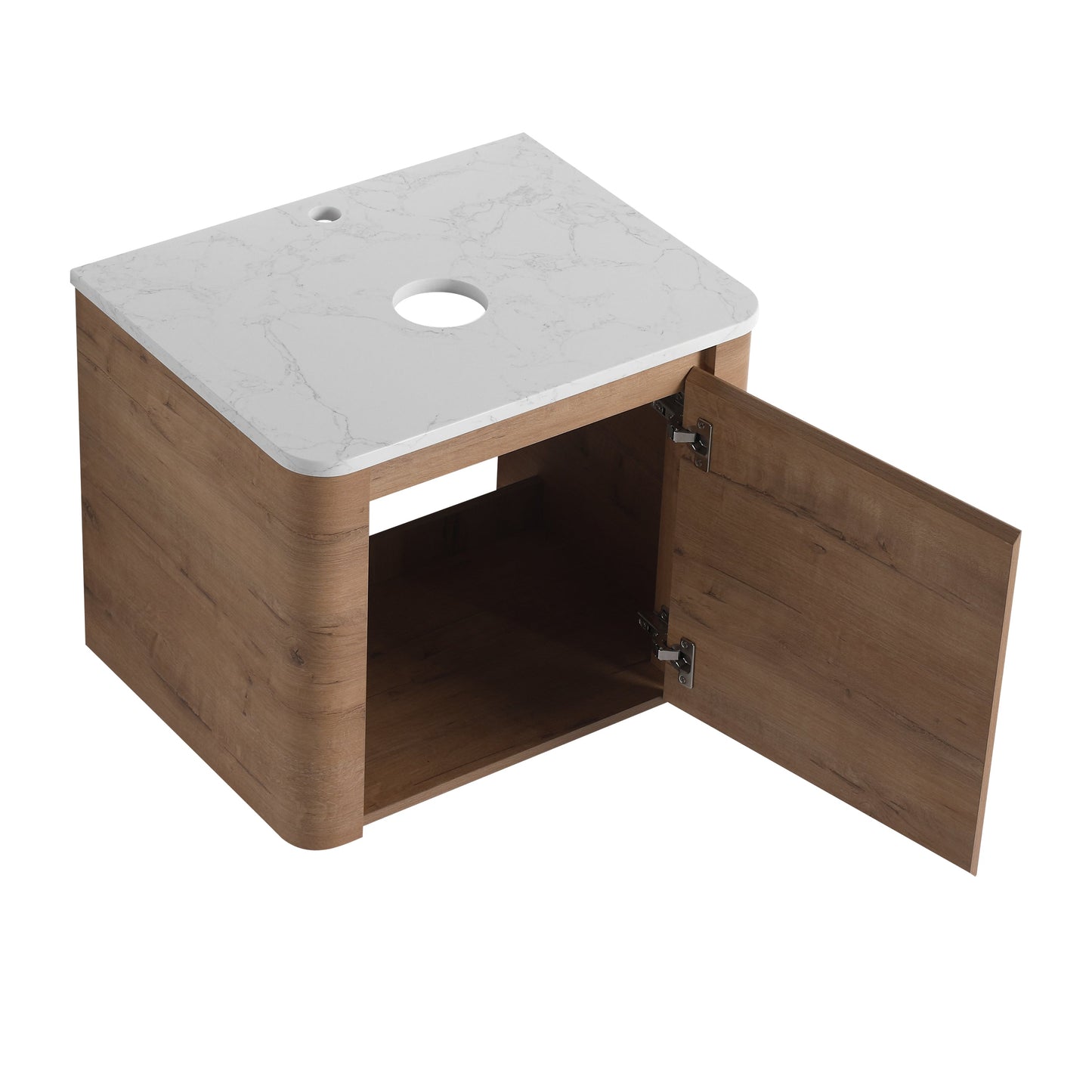 24" Wall-Mounted Bathroom Vanity & 1-Soft-Close Door
