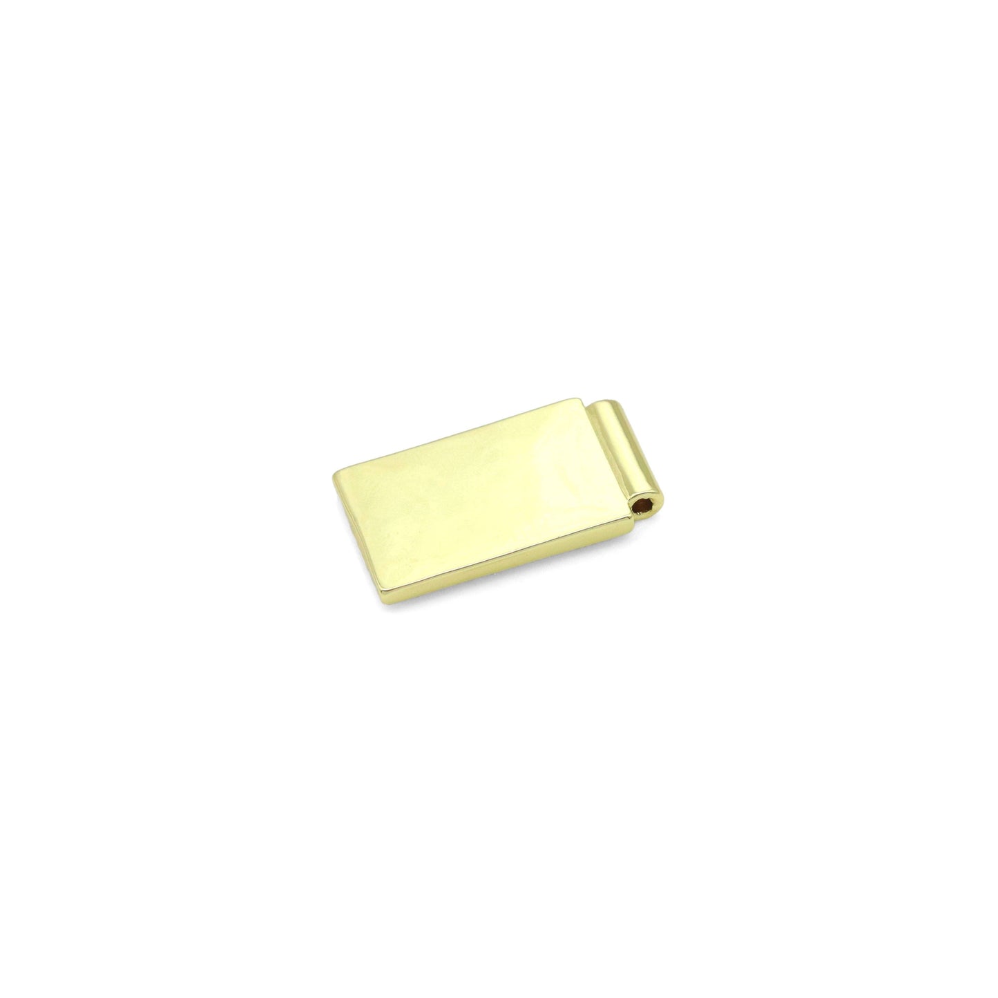 Gold Cross on Mother of Pearl Cross Rectangle Shape Charm Pendant, Sku#LK1051