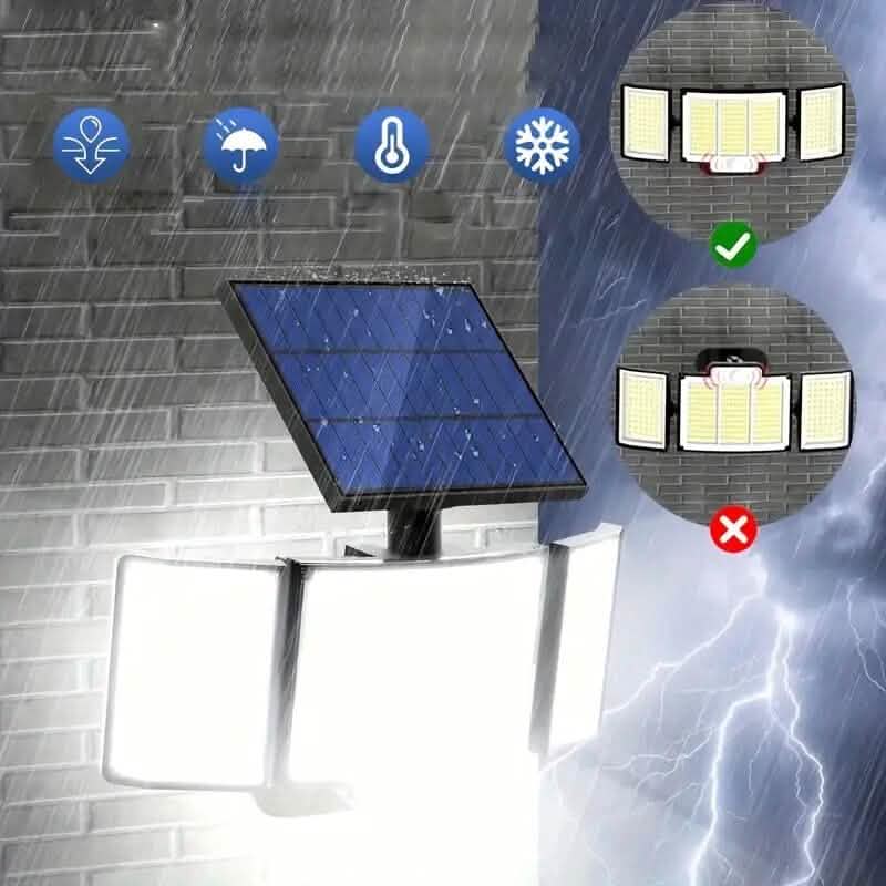 348 LED Motion Sensor Solar Lights Outdoor with Remote Control