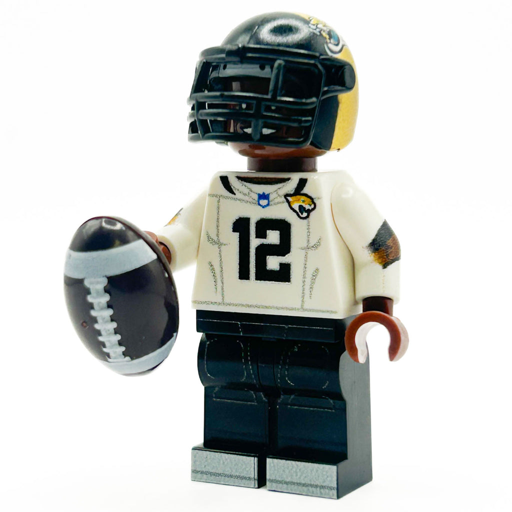 #12 WR/CB Joueur de football américain Jax Minifig fabriqué avec des pièces LEGO - B3 Customs