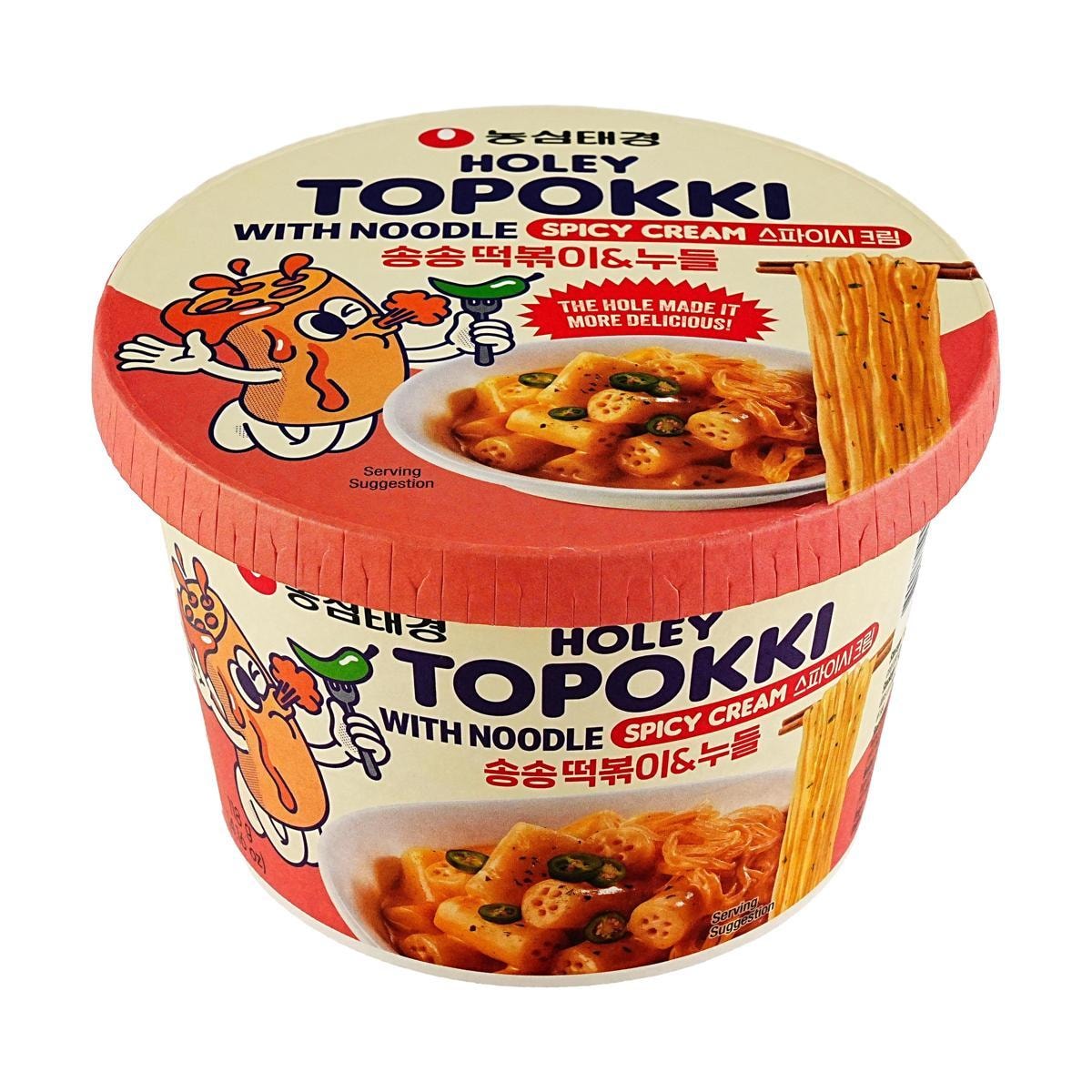 Holey Topokki Spicy Cream Flavor With Glass Noodle