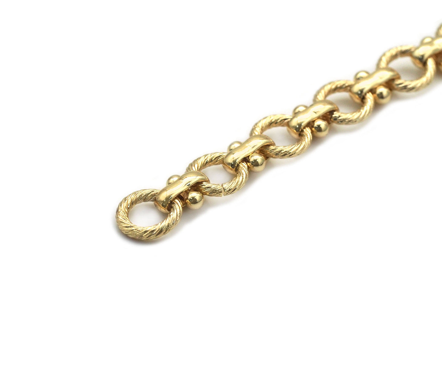 High Quality Textured Round Link chain with T Bar by Yard, Sku#LS31