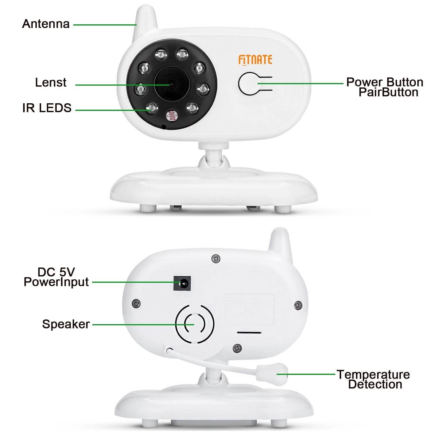 3.5" Audio Video Baby Monitor Wireless Digital Camera Night Vision Safety Viewer