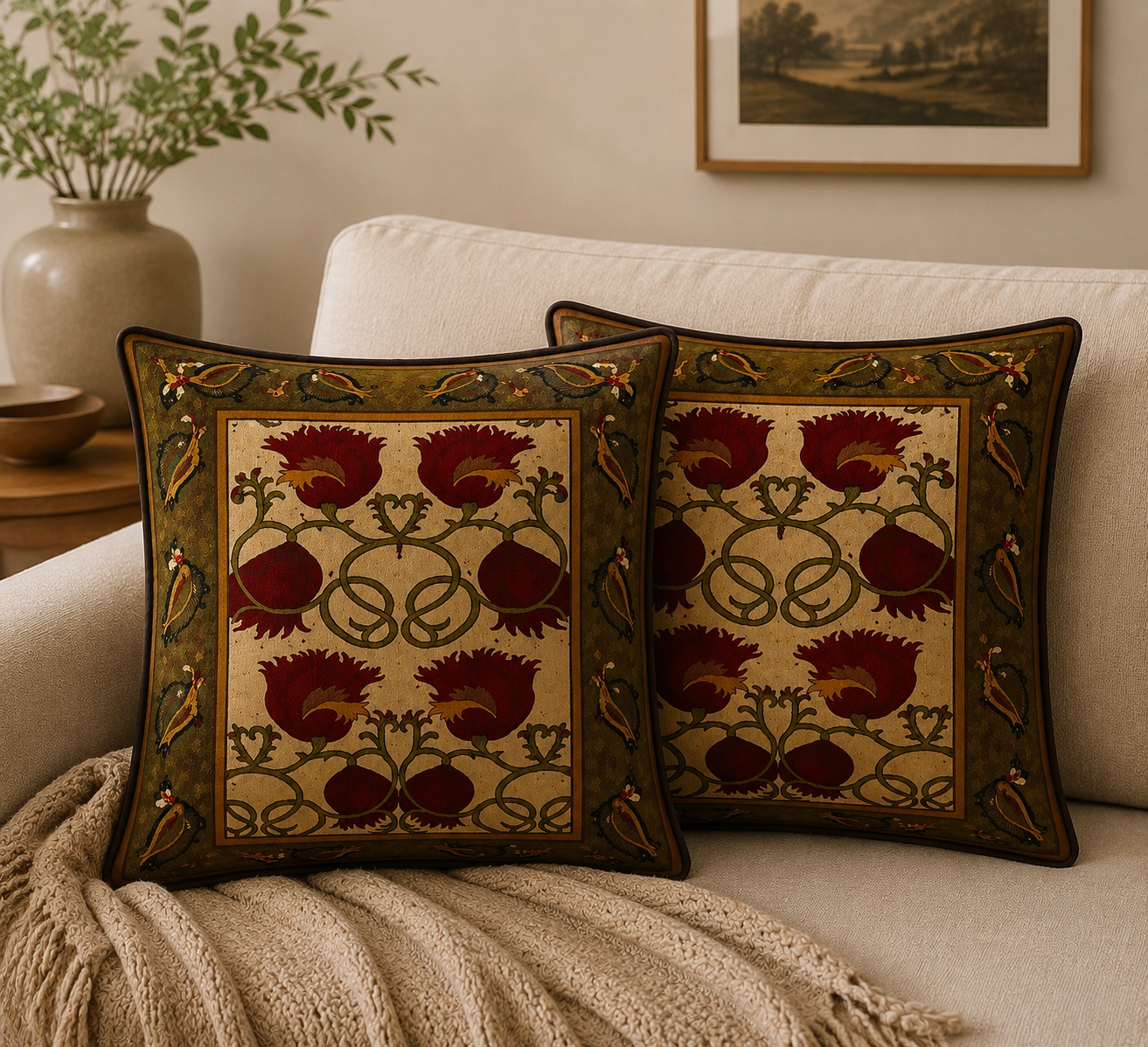 Persian-Inspired Luxurious Accent Cushions
