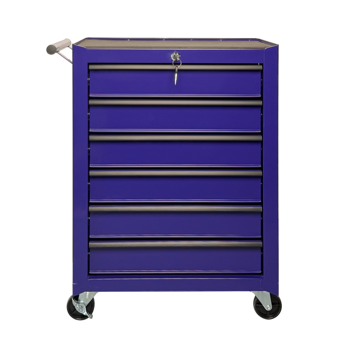 Rolling Metal Tool Chest with 6 Drawers - Purple
