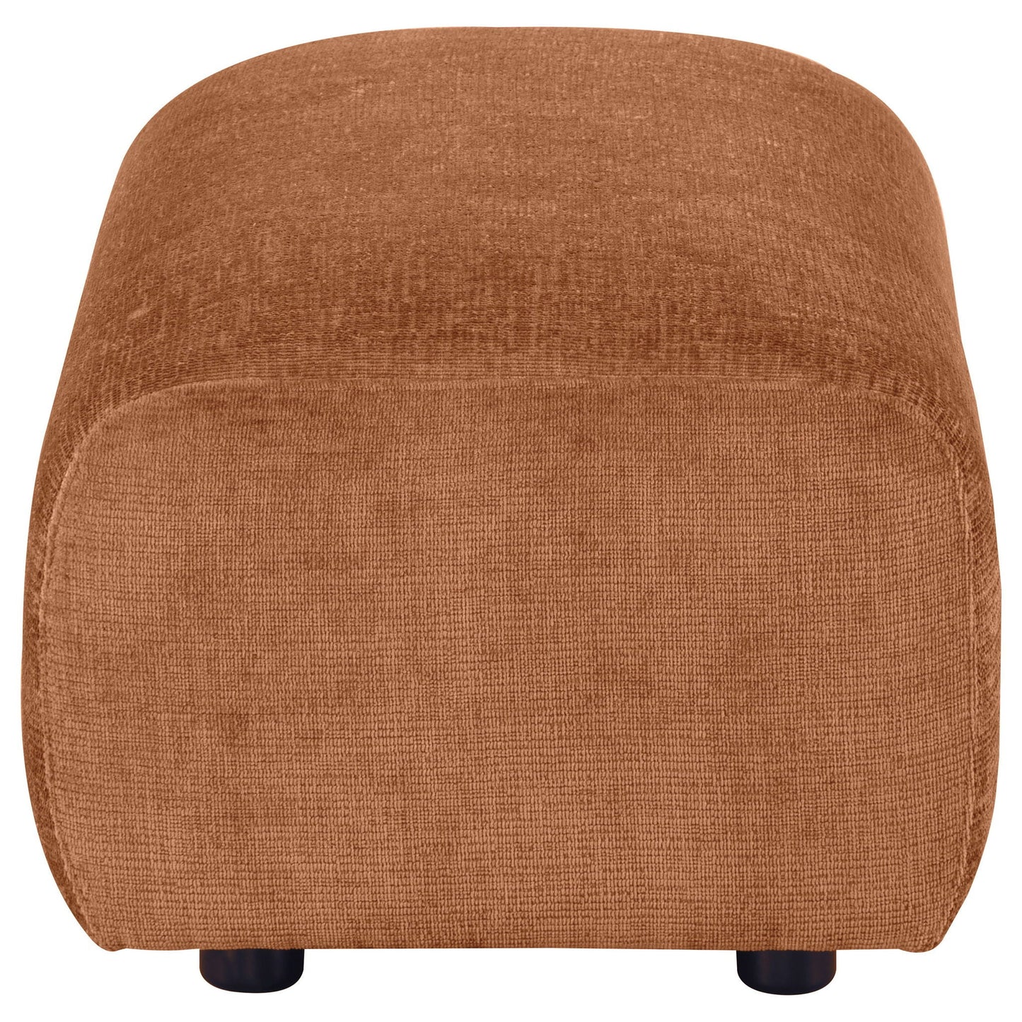 Burnett Chenille Upholstered Ottoman Burnt Orange