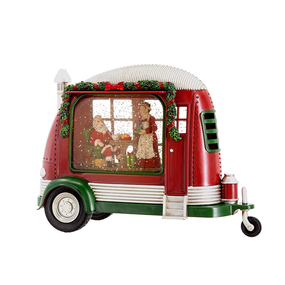 Christmas Plastic/Rsin Camper with Mr & Mrs Santa