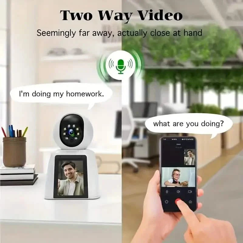 2-Pack: 2K Indoor Security Camera | 2-Way Audio & Video Call + Night Vision