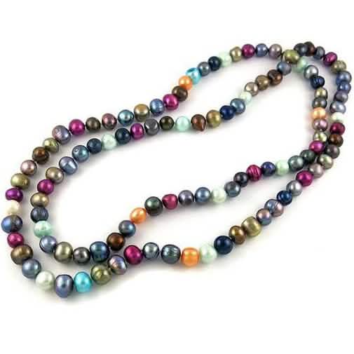 Collier de perles d'eau douce sans fin de 36 po