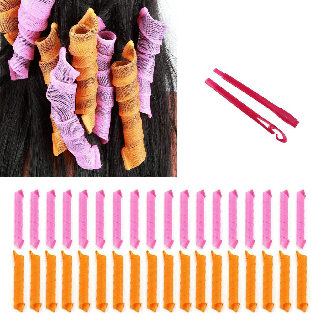 36 Pièces : Bigoudis Magiques Élastiques DIY Sans Chaleur pour Cheveux, Rouleaux Spirales