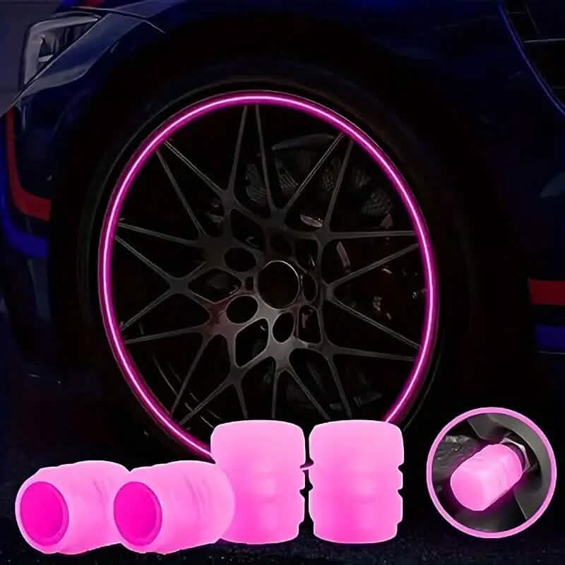 36個セット：暗闇で光る車のタイヤバルブキャップセット