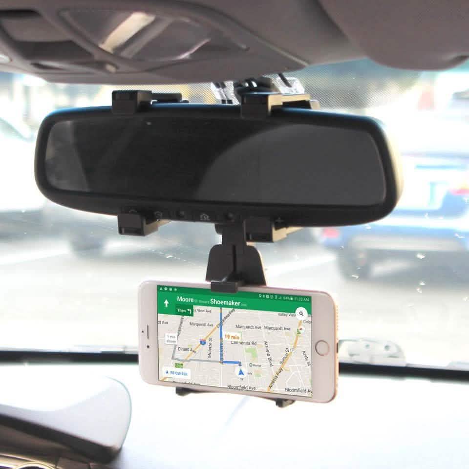Support de téléphone pour rétroviseur à 360 degrés