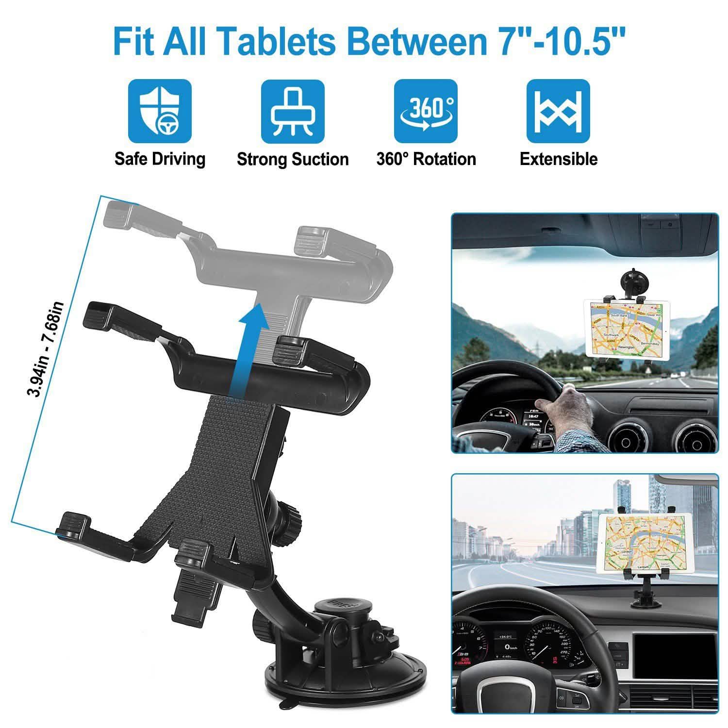 360° 車用フロントガラス タブレットマウント