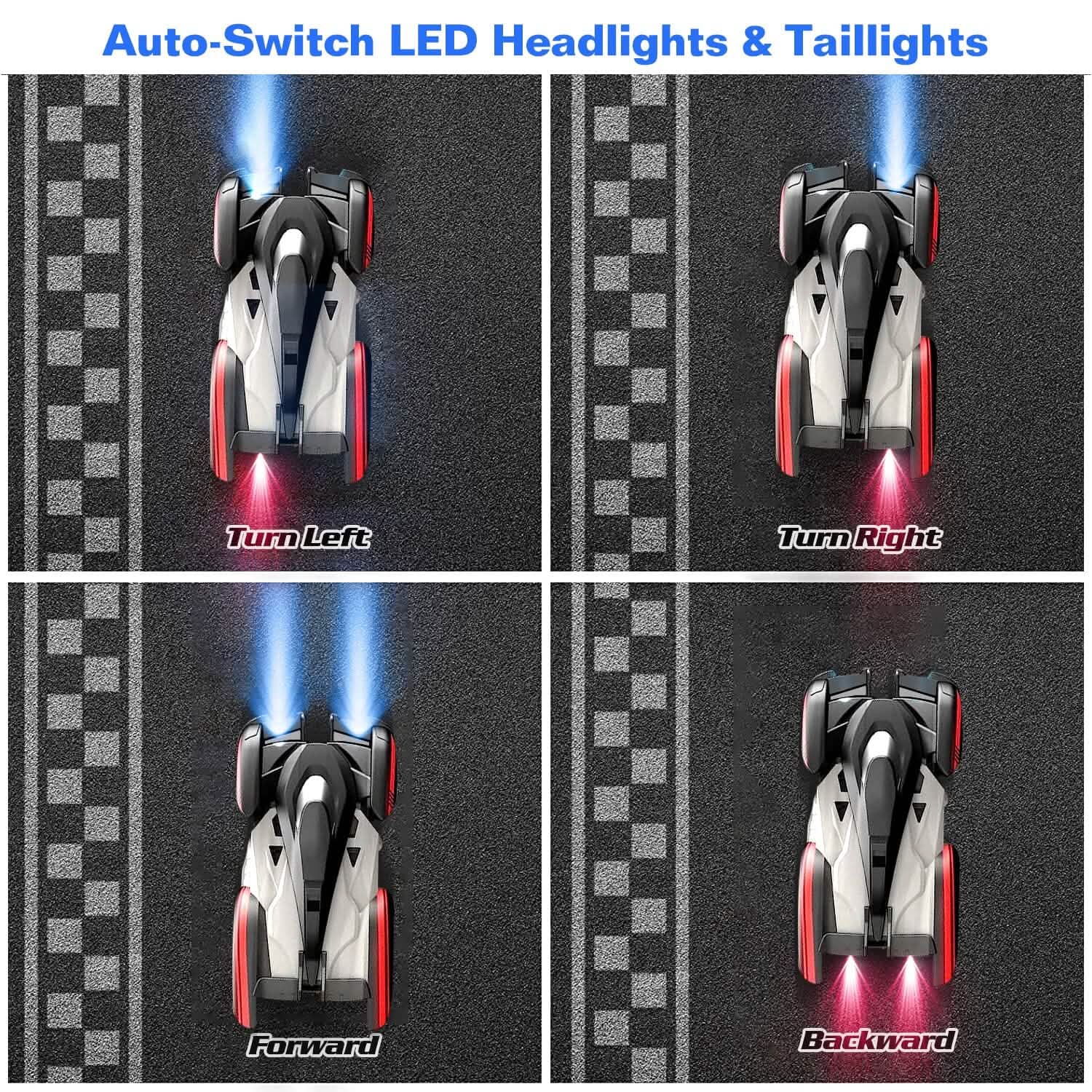 360¬∞ Rotating Electric Wall Climbing Remote Control Dual Mode Car