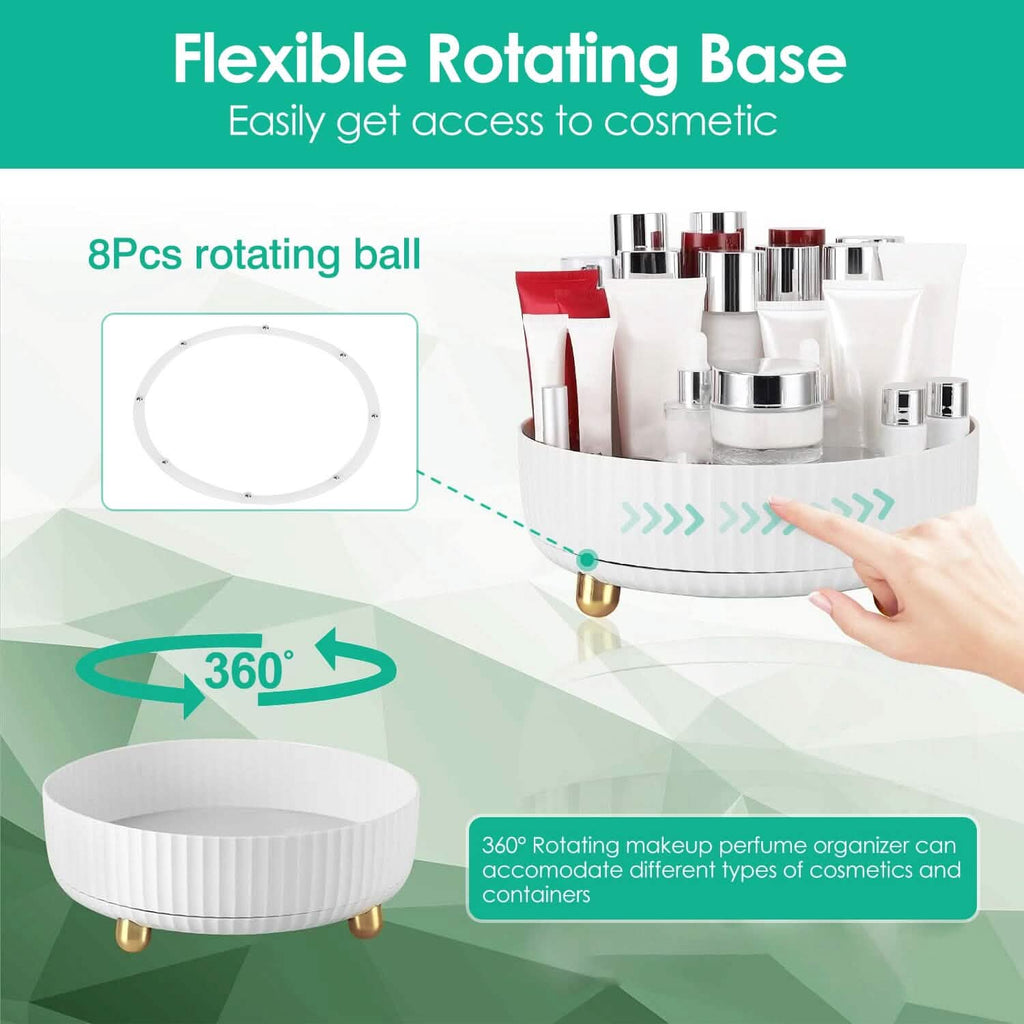 Plateau de rangement cosmétique à parfum rotatif à 360° Charge de 10 kg
