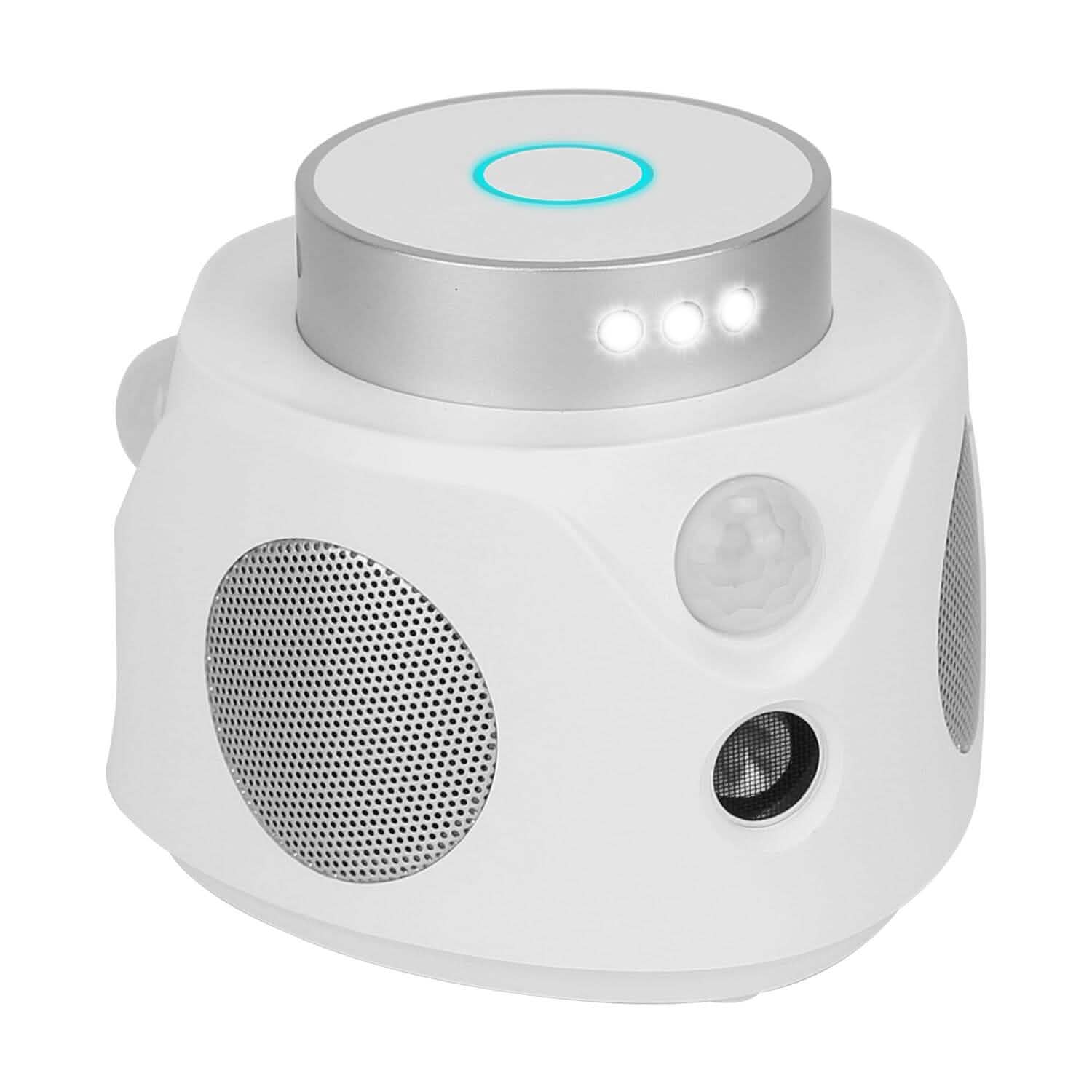 Répulsif anti-souris ultrasonique 360° pour l'intérieur avec 3 modes et 9 lumières stroboscopiques