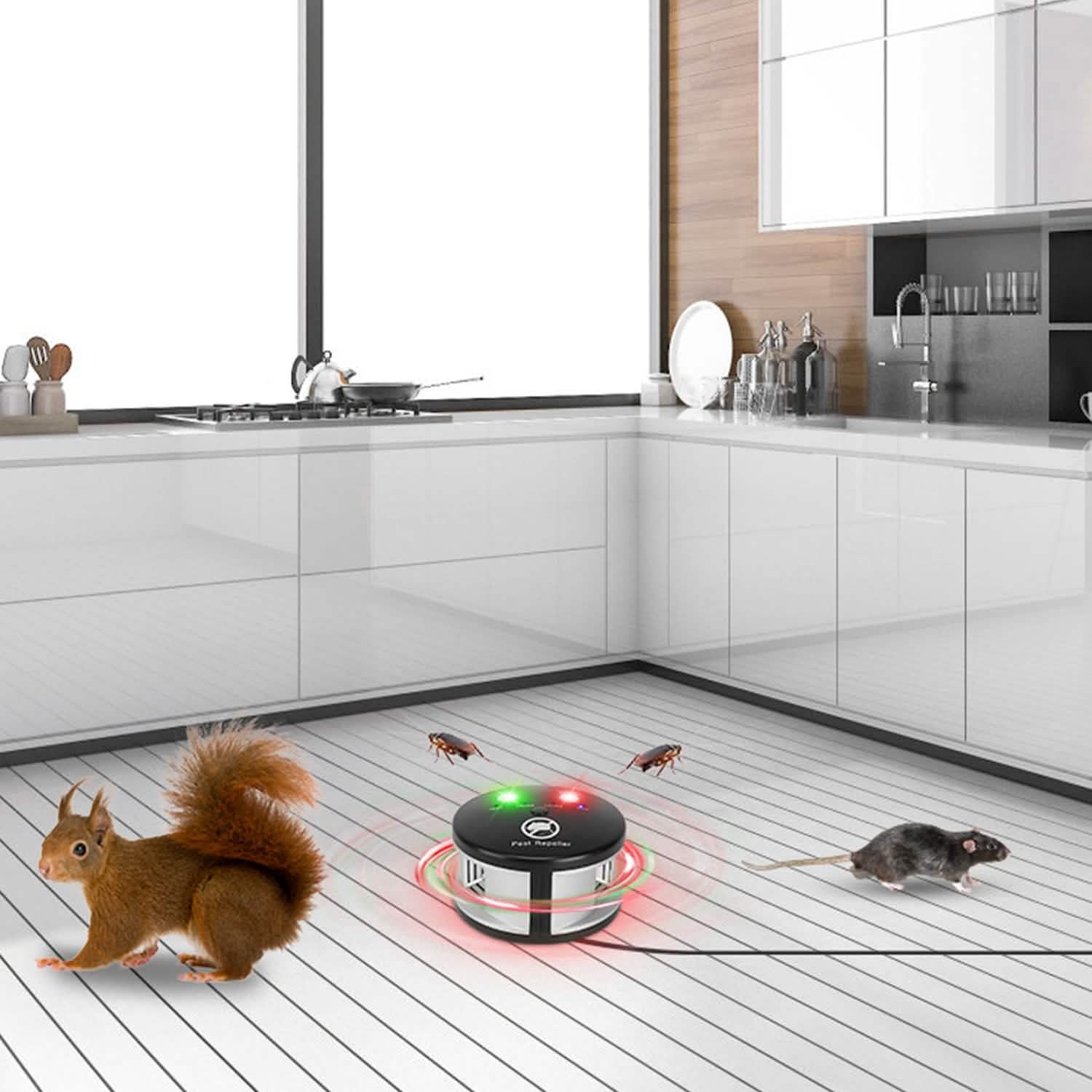 Répulsif antiparasitaire électronique 360° à ultrasons à brancher