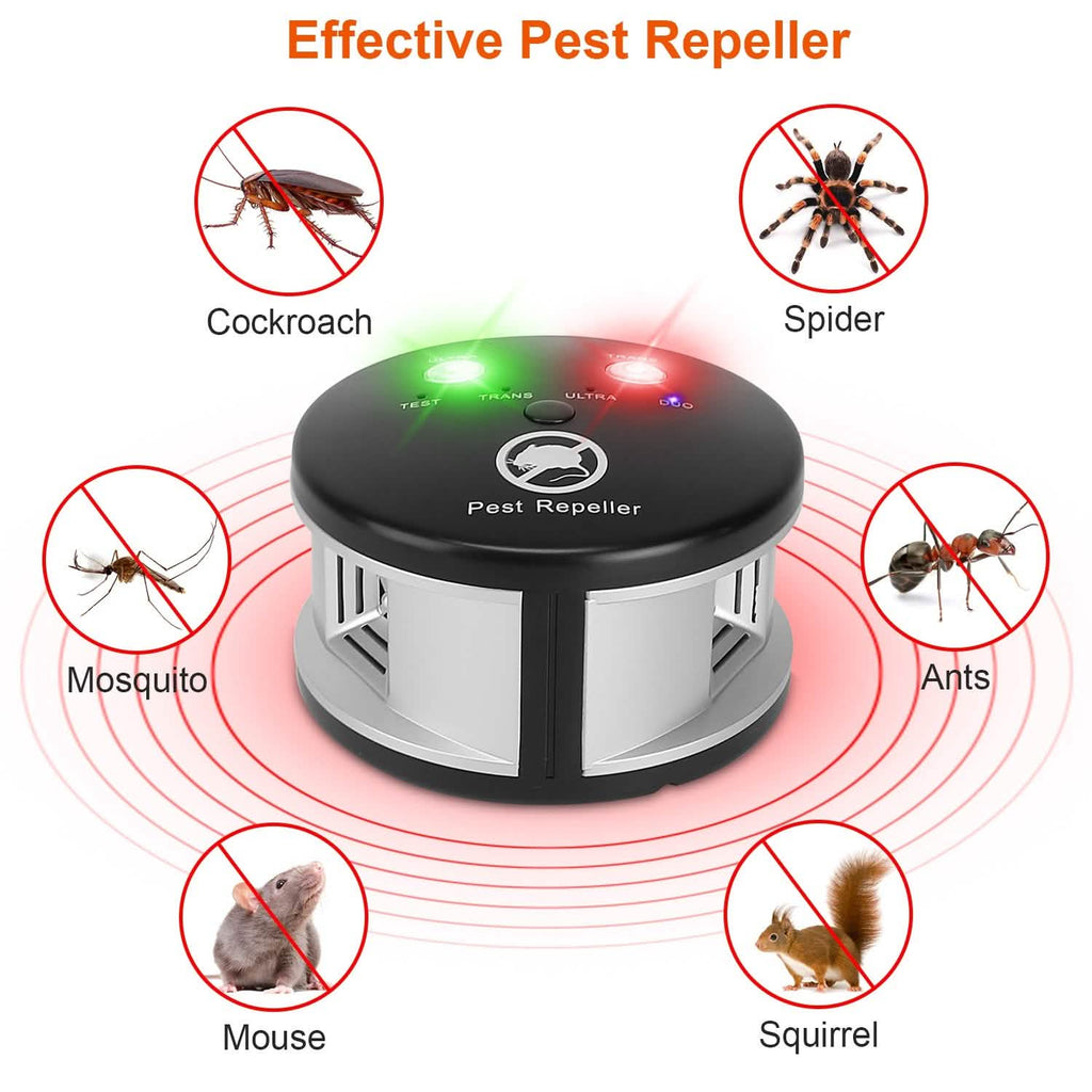 Répulsif antiparasitaire électronique 360° à ultrasons à brancher