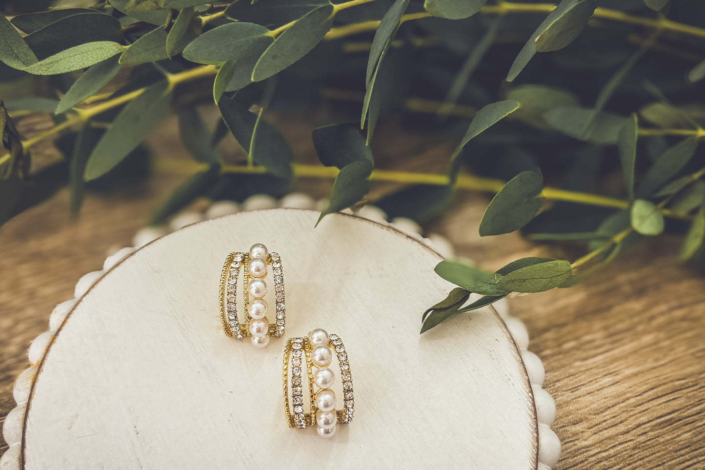 Heirloom Pearl Huggies - Gold or Silver