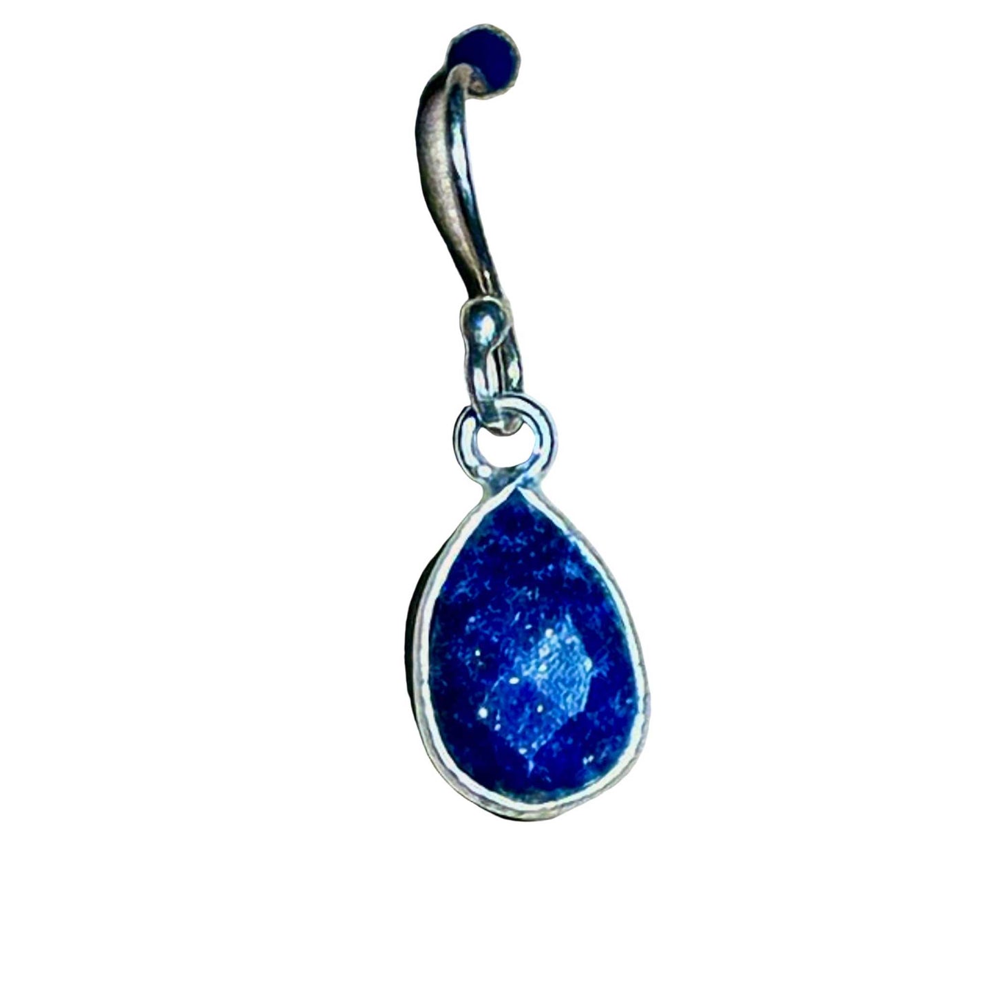 Lapis Drop Bertoni Earrings - Sterling Silver